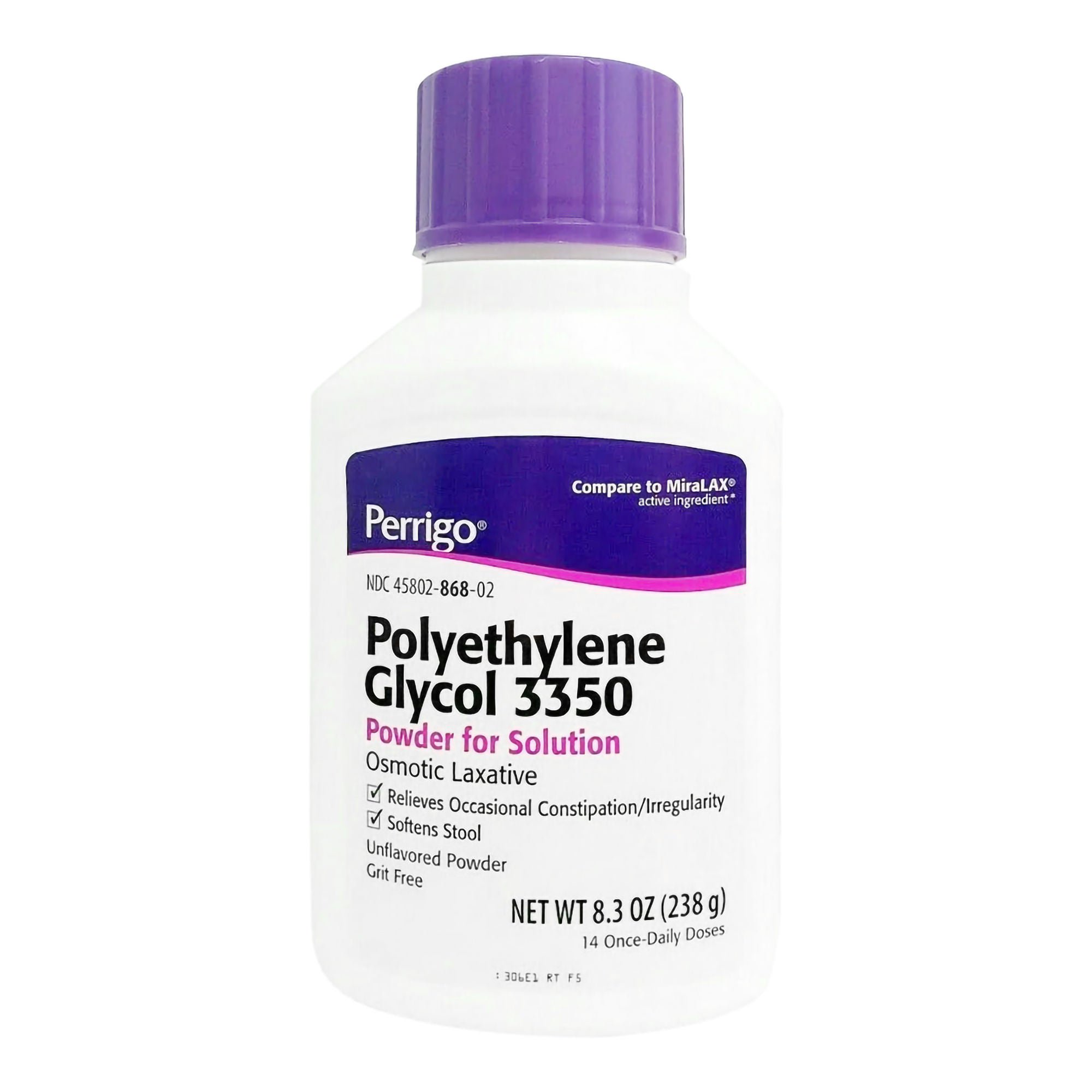 Padagis US LLC - 45802086802 Perrigo Polyethylene Glycol 3350 Cathartic / Laxative