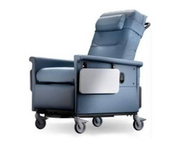 Champion Manufacturing - 566CGS517-T7 Bariatric Transport Manual Recliner 56 Series Natural Vinyl 5 Inch Casters 500 lbs. Weight Capacity