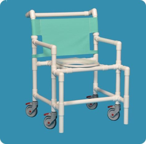 IPU - SC9200 OS Shower Chair ipu® Fixed Arms PVC Frame Mesh Backrest 28-1/4 Inch Seat Width 450 lbs. Weight Capacity