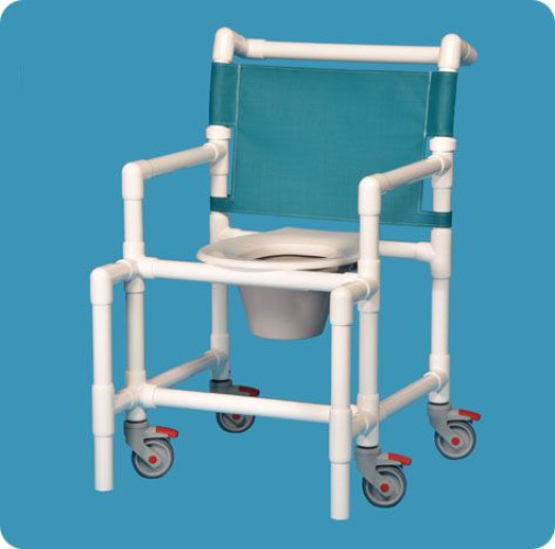 IPU - SCC9250 OS Shower Chair ipu® Fixed Arms PVC Frame Mesh Backrest 28-1/4 Inch Seat Width 450 lbs. Weight Capacity