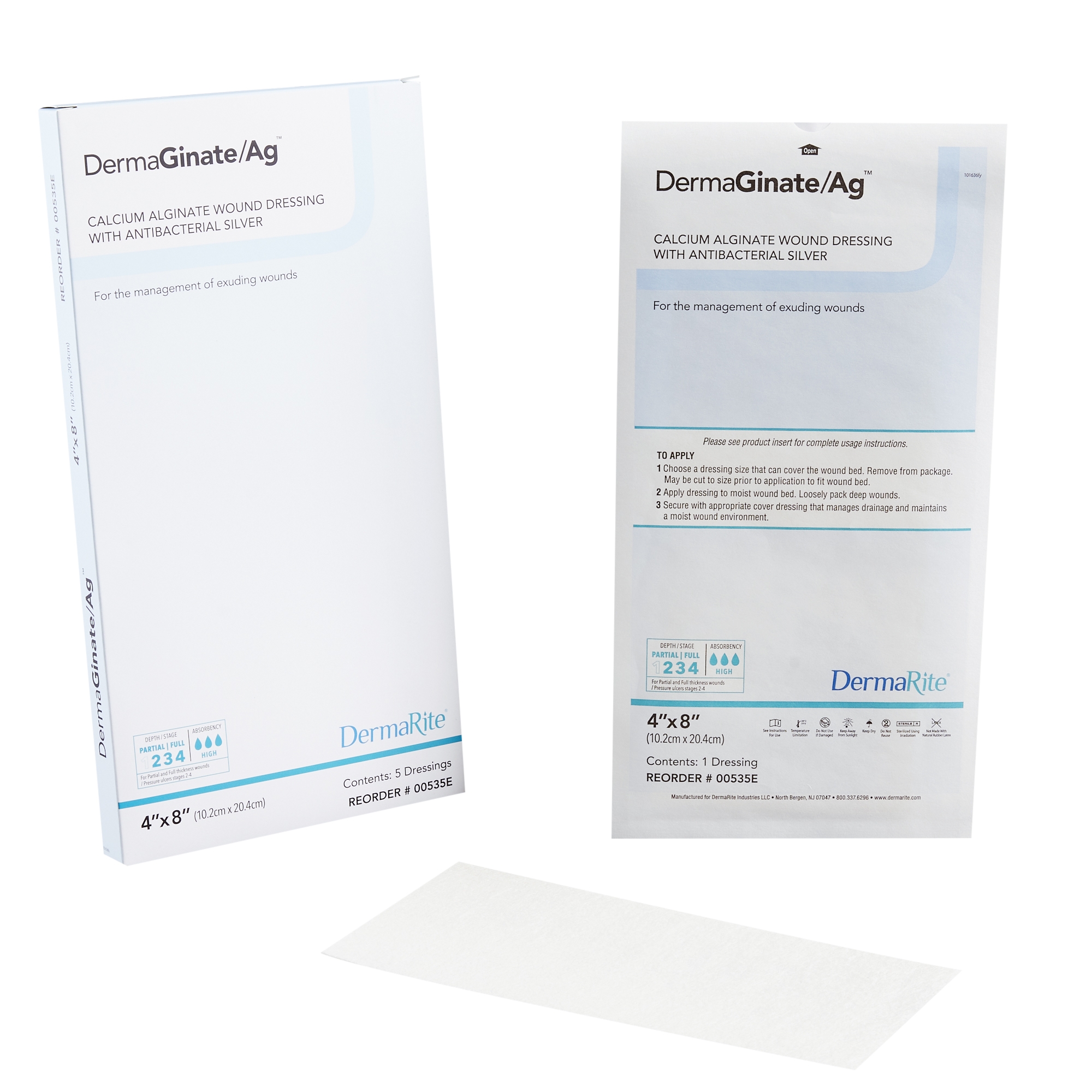 Sion Brands LLC - 00535E DermaGinate/ Ag™ Silver Alginate Dressing