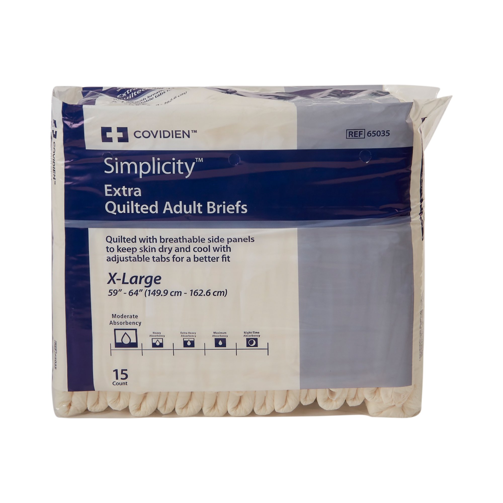 Cardinal - 65035 Simplicity Unisex Adult Incontinence Briefs