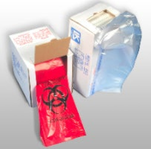 Elkay Plastics - LBOR2424RE Biohazard Waste Bag LK® Biohazard Symbol / Biohazard / Infectious Waste 7 to 10 gal. Red 24 X 24 Inch