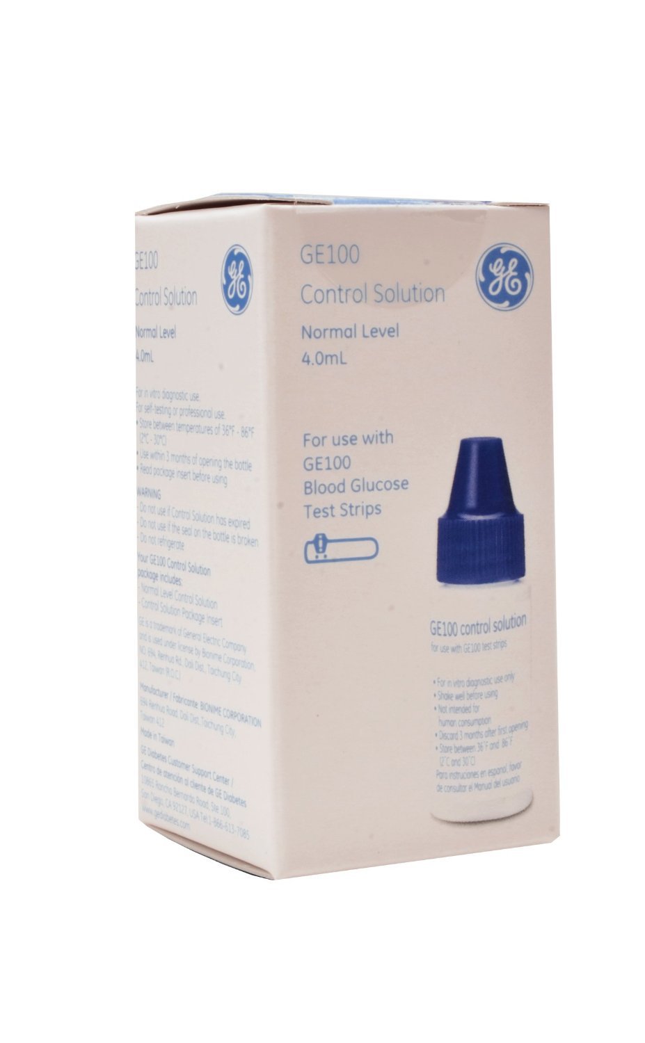 Bionime - 99GC555G01 Bionime Blood Glucose Control Solution for use with GE100 Test Strips