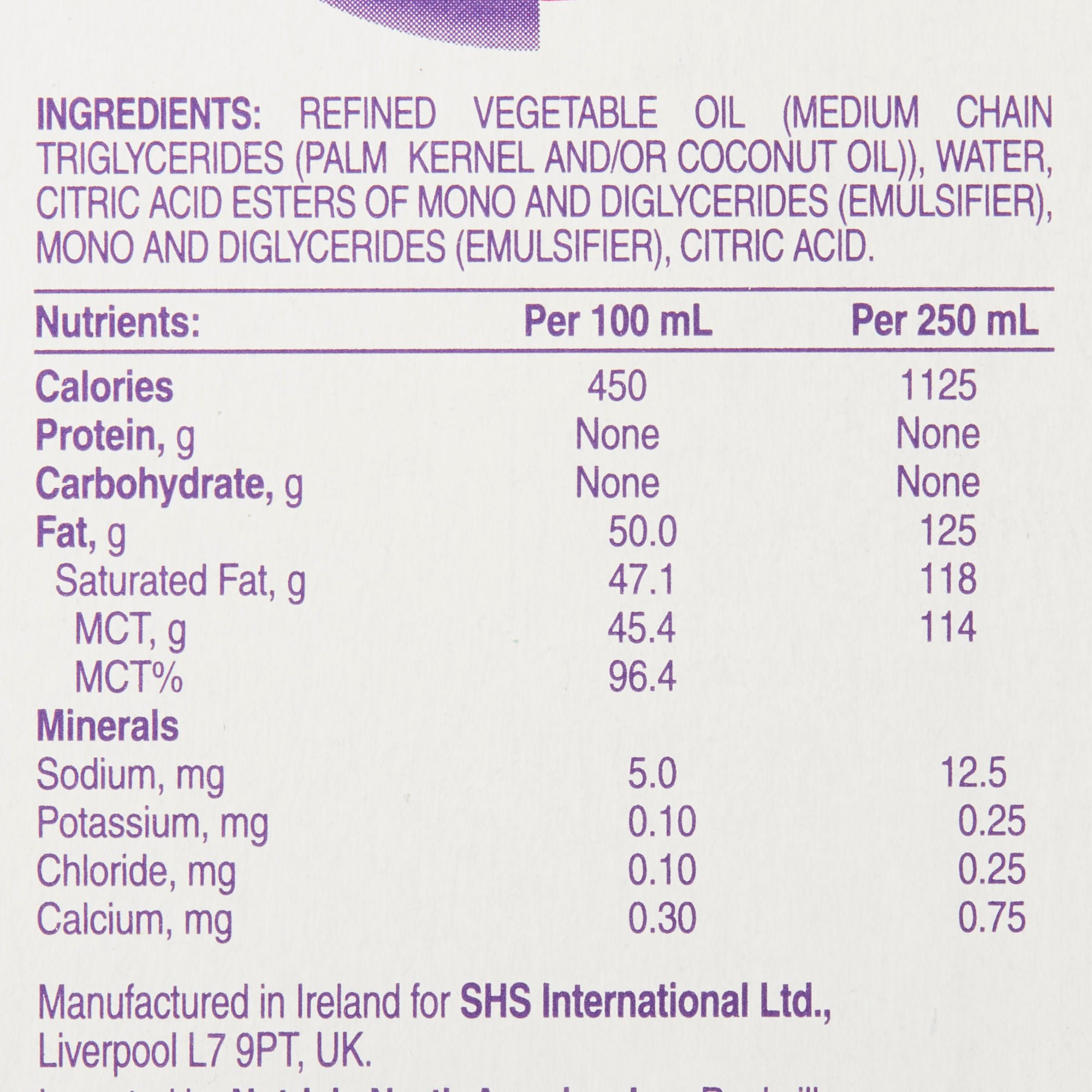 Nutricia North America - 71957 Liquigen® Emulsified MCT Oil