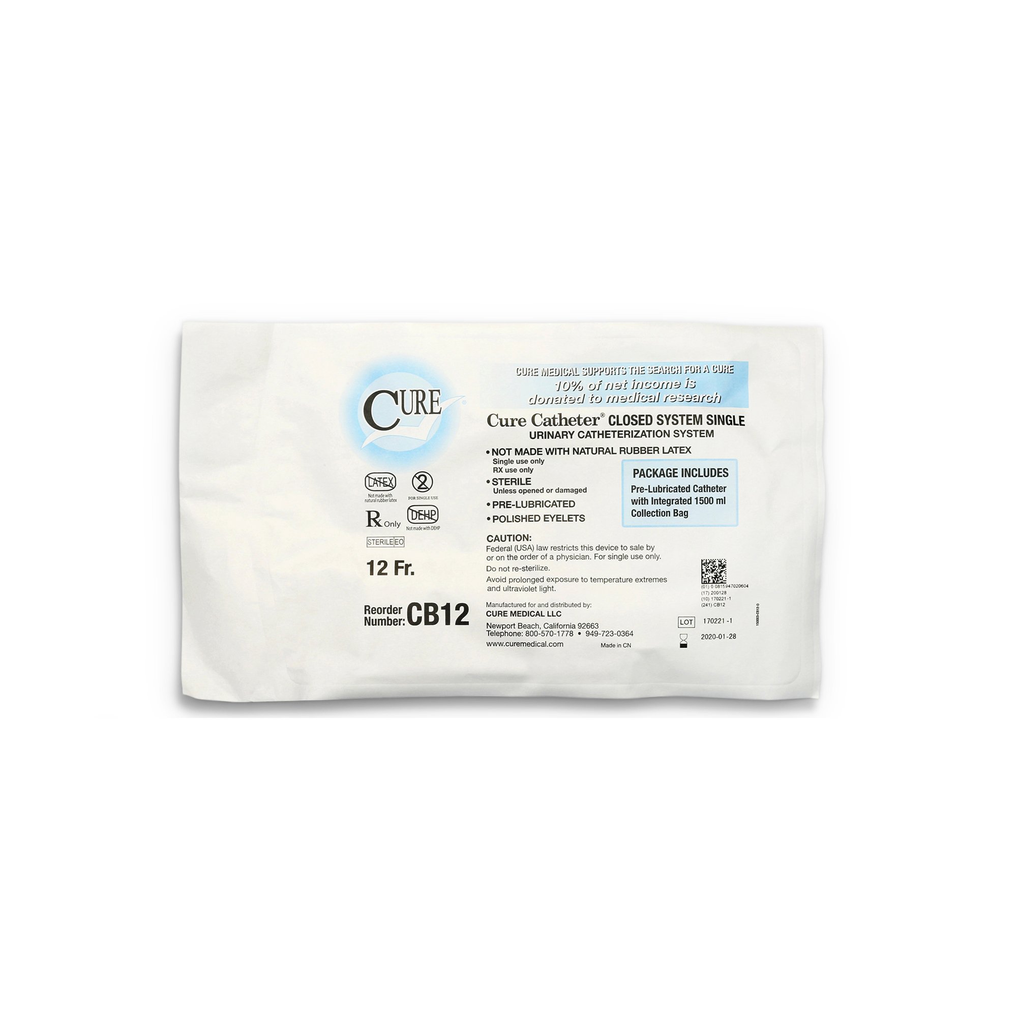 ConvaTec - CB12 Cure Catheter™ Intermittent Catheter Tray