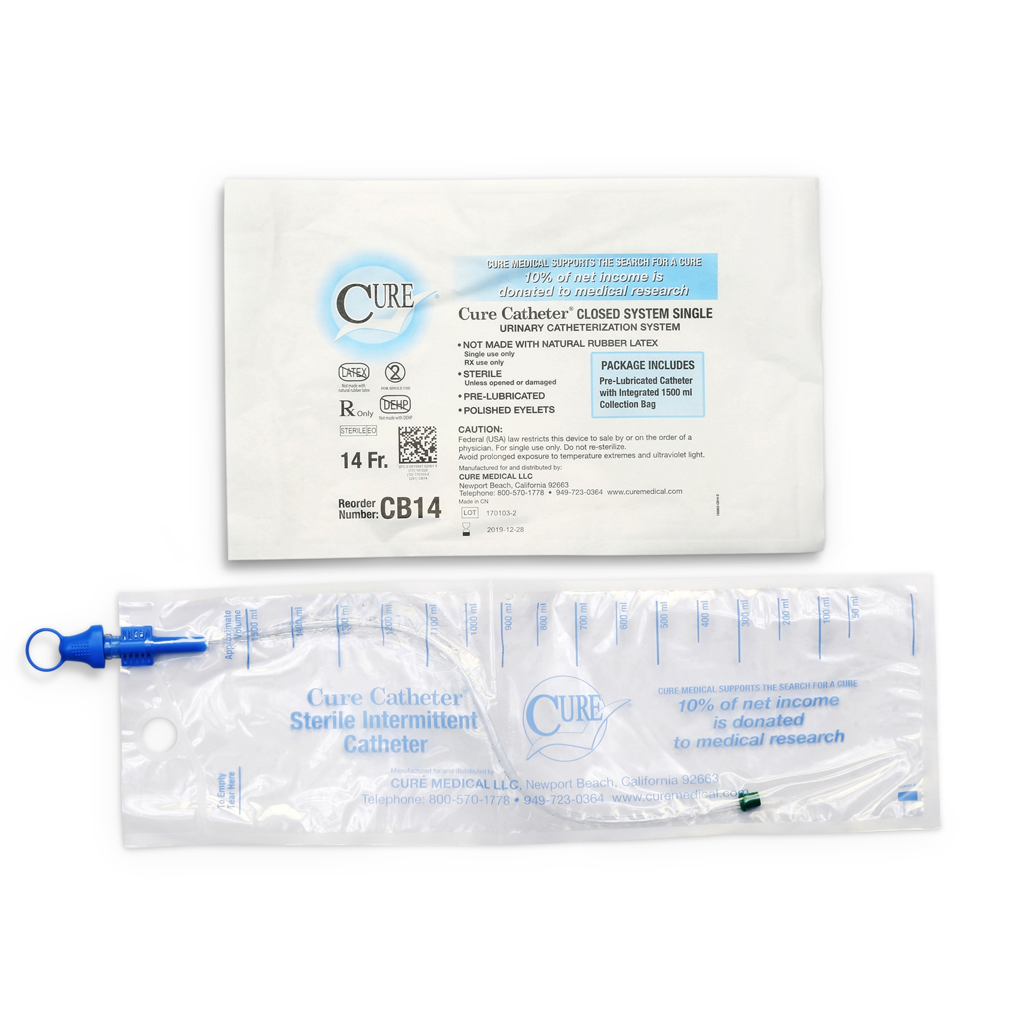 ConvaTec - CB14 Cure Catheter™ Intermittent Catheter Tray
