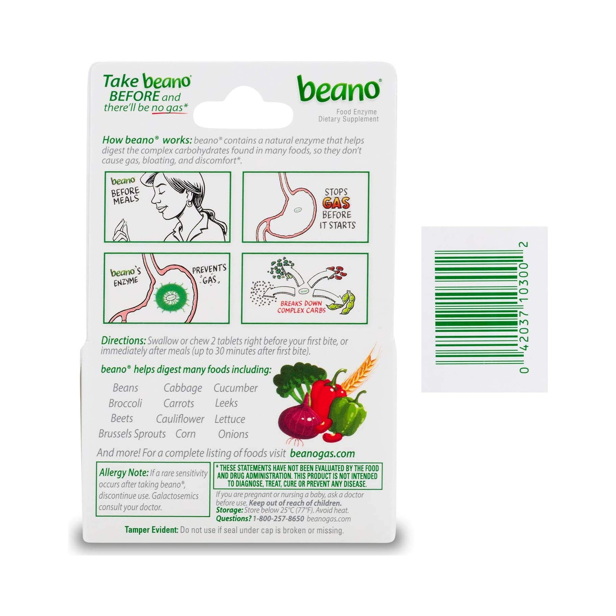 Medtech Laboratories - 04203710300 Beano® Extra Strength Food Enzyme Tablets