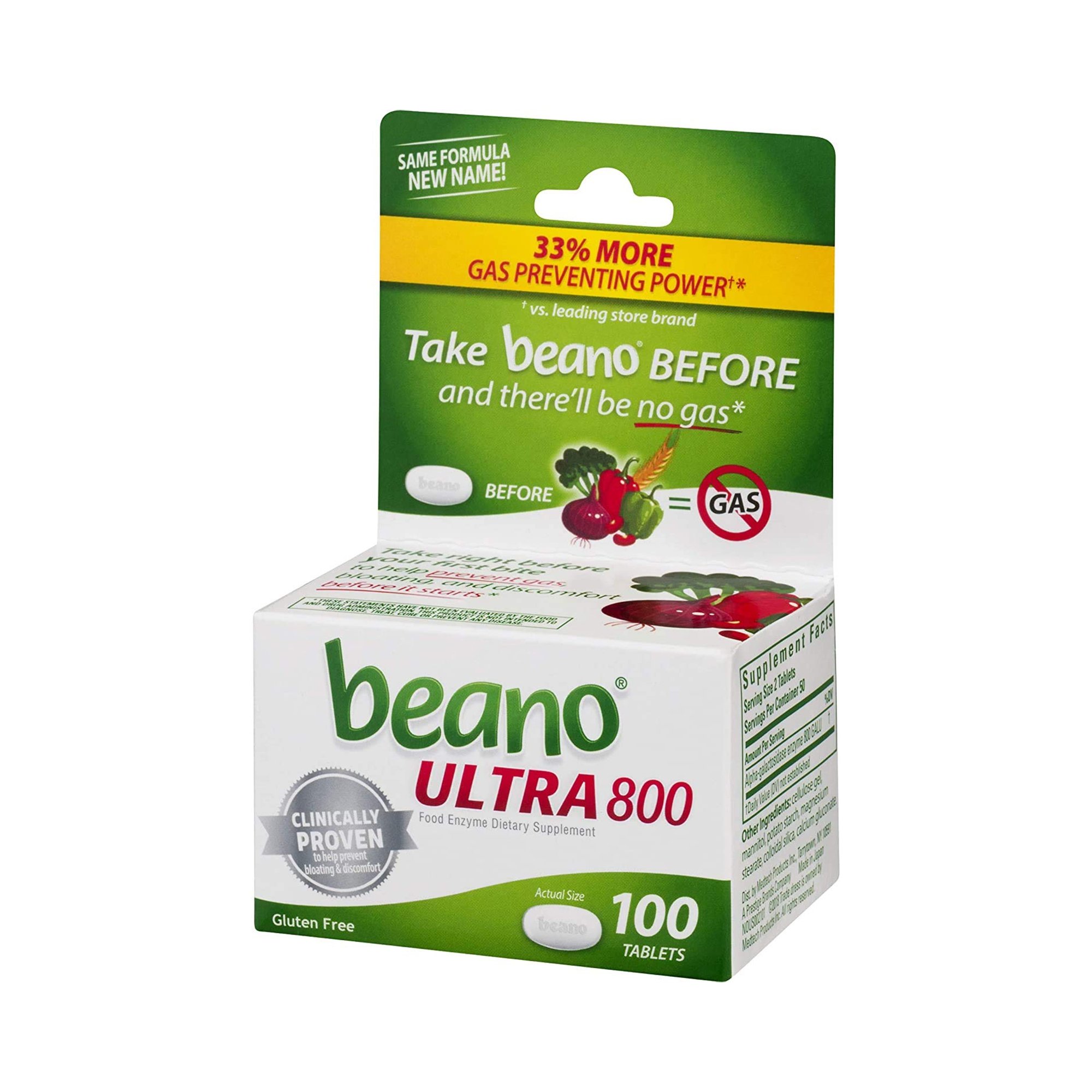 Medtech Laboratories 04203710300 - Beano® Extra Strength Food Enzyme Tablets - 1/Bottle