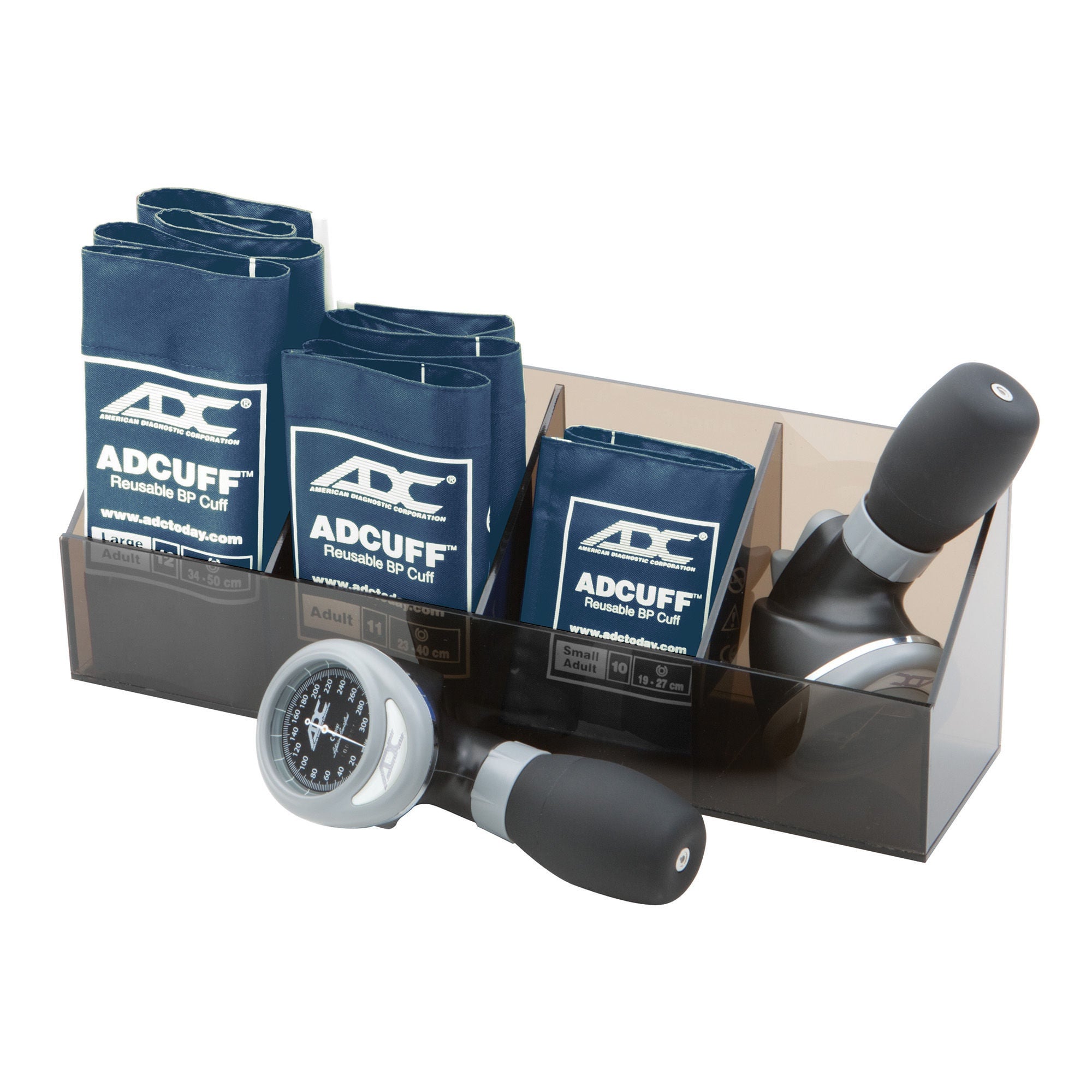 American Diagnostic Corp - 705GPK-N Aneroid Sphygmomanometer Unit Multikuf™ Multiple Sizes Arm Nylon Cuff 19 - 50 cm Palm Aneroid