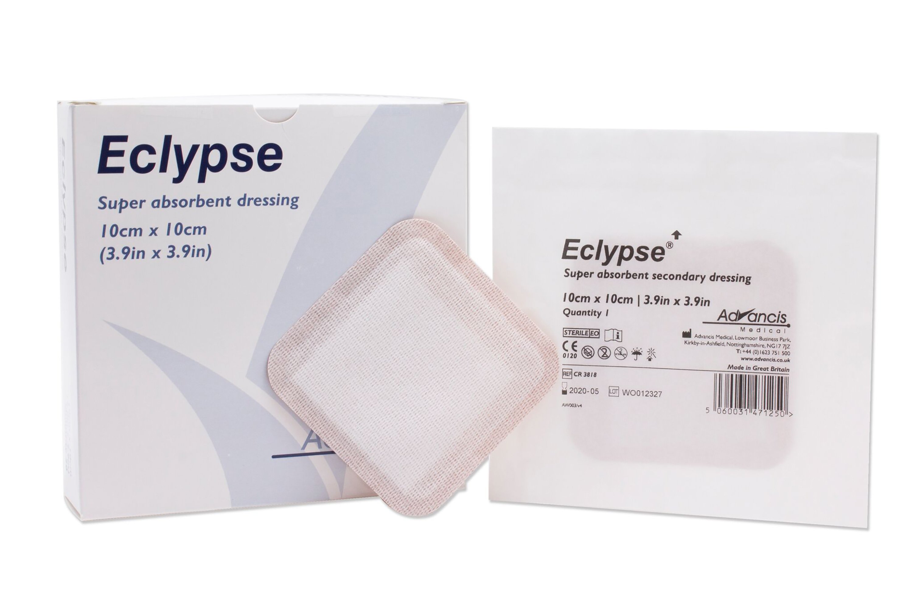 Mediusa CR3818 - Eclypse® Super Absorbent Wound Dressing, 4 x 4 Inch - 1/Each, 20/Box