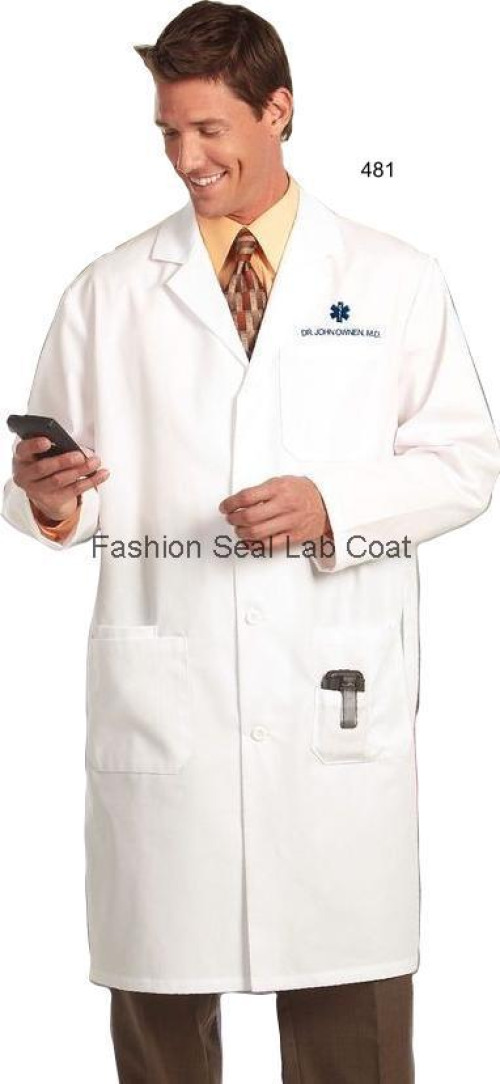 Fashion Seal Uniforms - 482-SZ32 Lab Coat White Size 32 Knee Length 65% Polyester / 35% Cotton Reusable