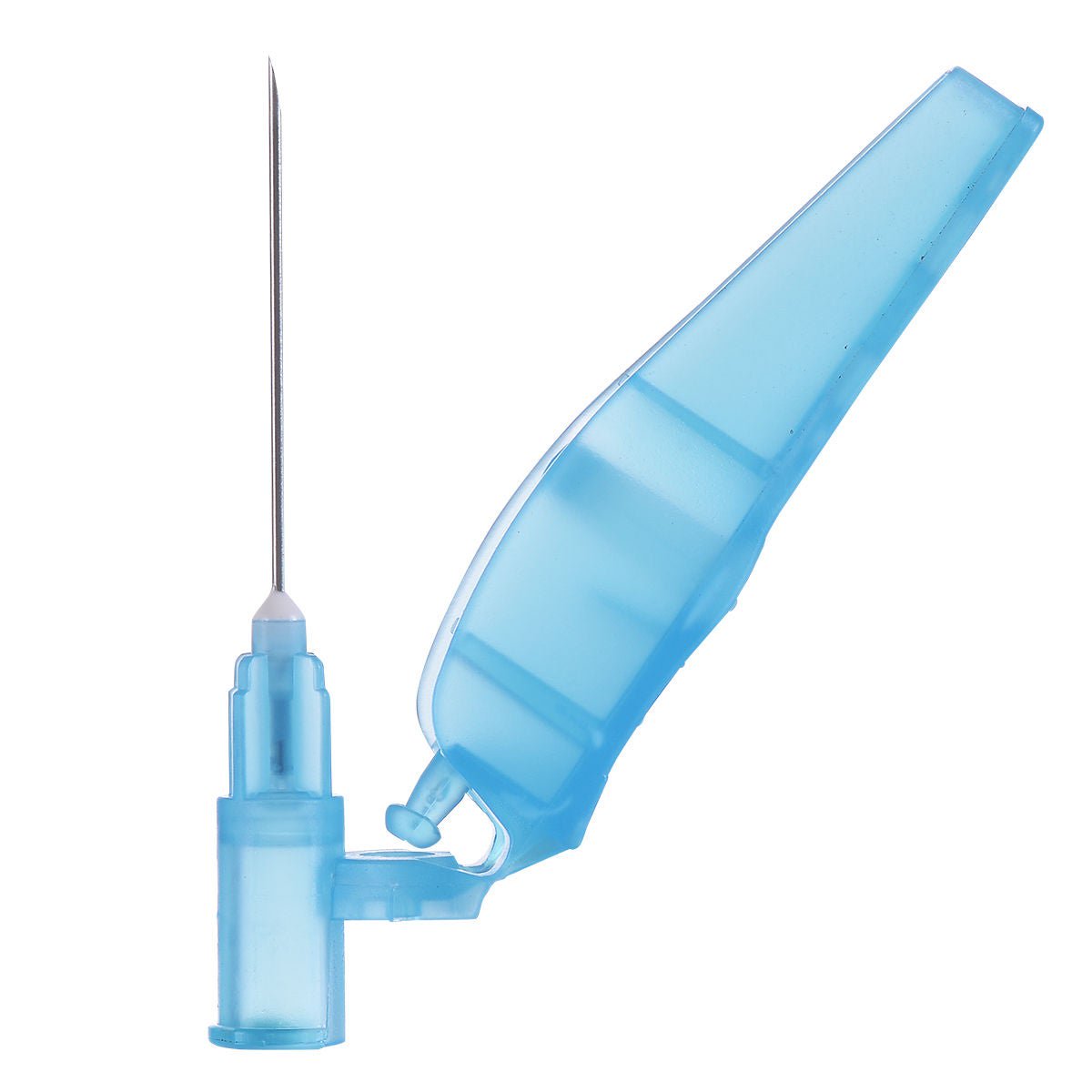 Sol-Millennium Medical - SN2310 Safety Hypodermic Needle Sol-Care® 1 Inch Length 23 Gauge Regular Wall Hinged Safety Needle