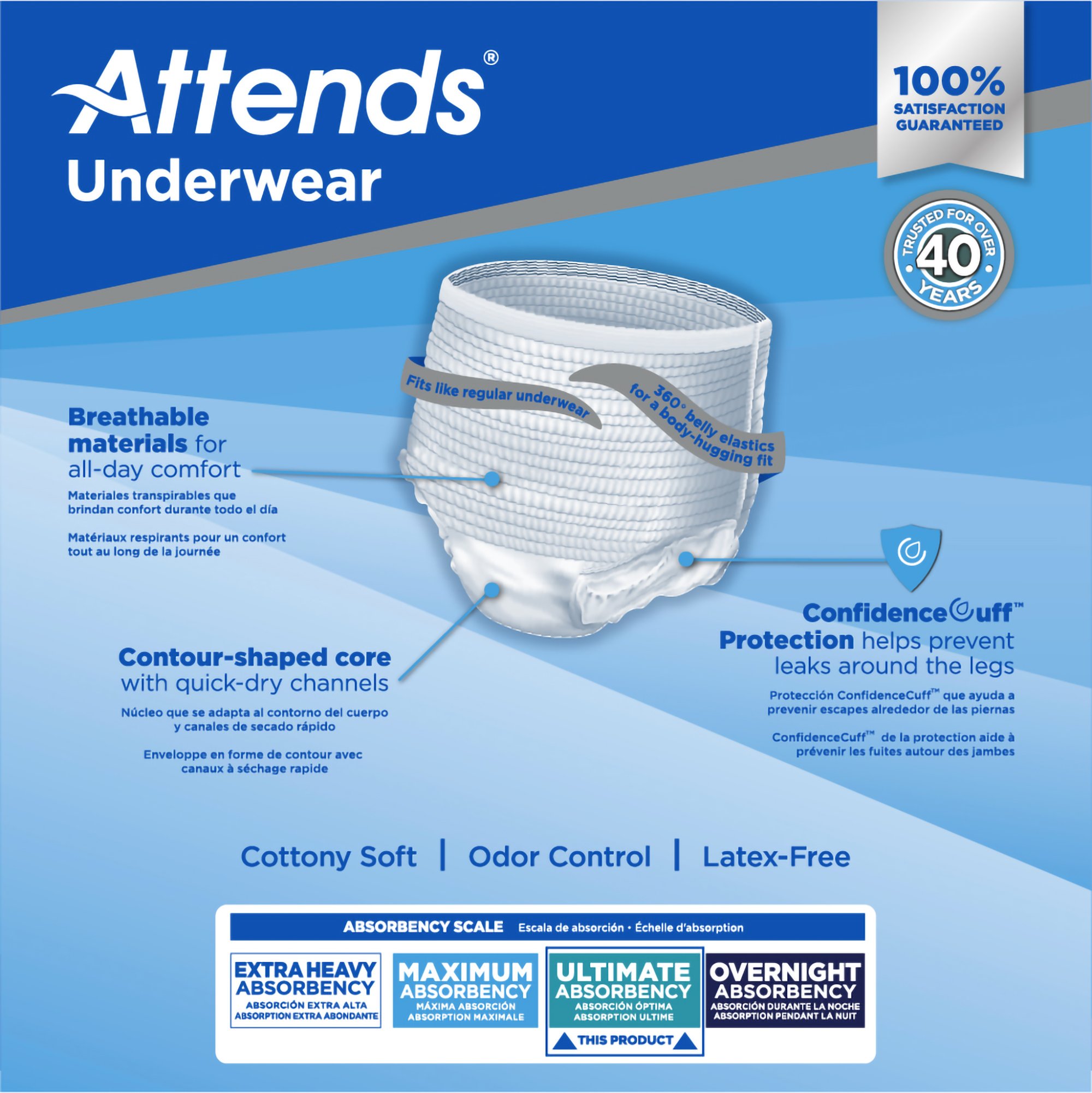 Attends Healthcare Products APP0720 - Attends® Advanced Underwear, Medium - 1/Bag, 4/Case