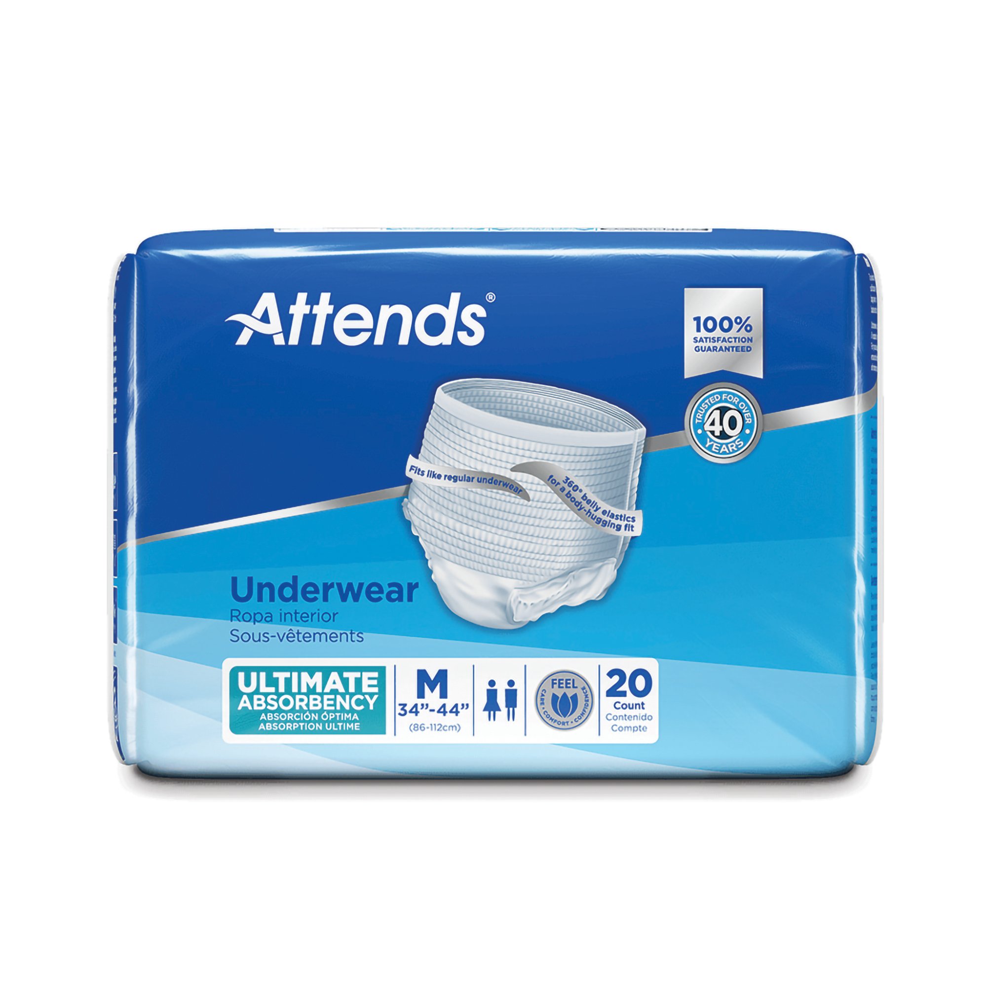 Attends Healthcare Products APP0720 - Attends® Advanced Underwear, Medium - 1/Bag, 4/Case