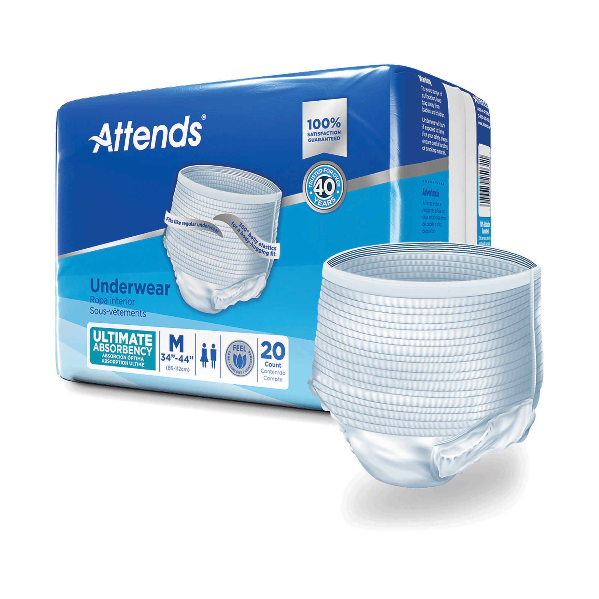 Attends Healthcare Products APP0720 - Attends® Advanced Underwear, Medium - 1/Bag, 4/Case