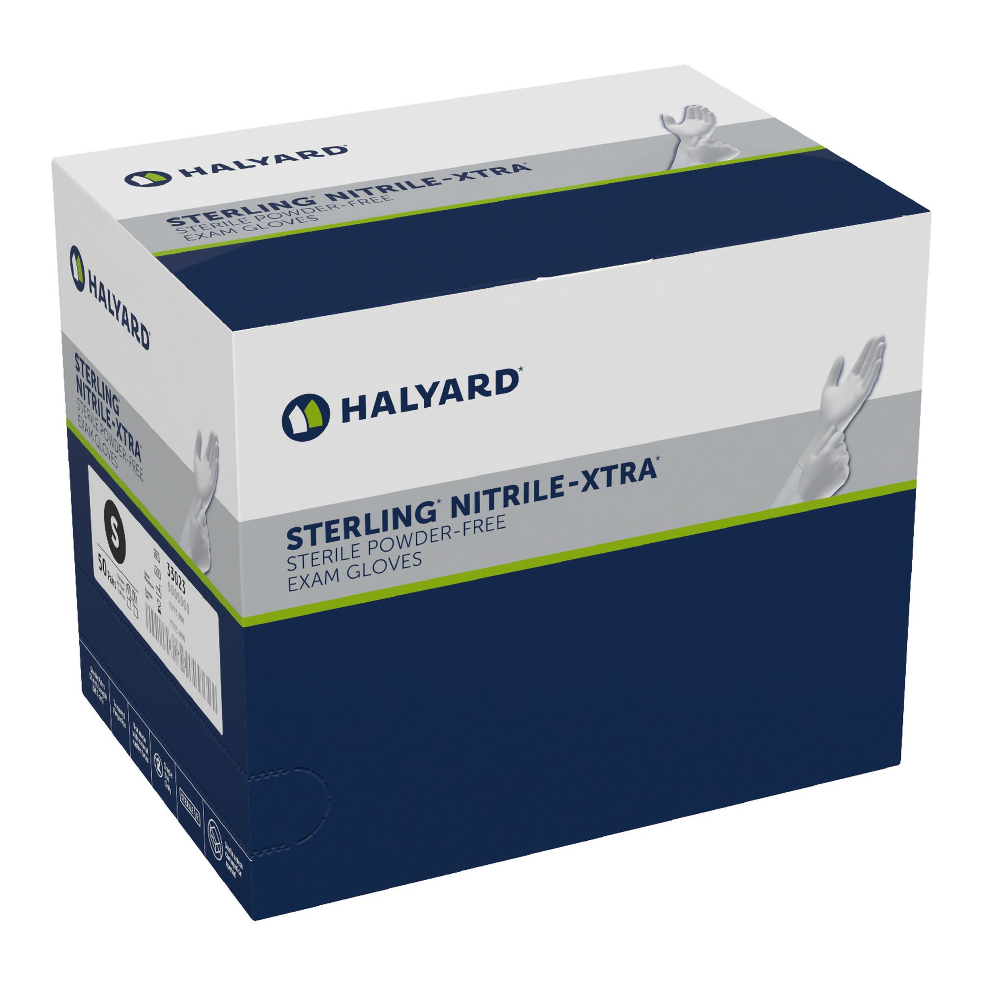 O&M Halyard Inc - 33023 Sterling-Xtra® Nitrile Extended Cuff Length Exam Glove