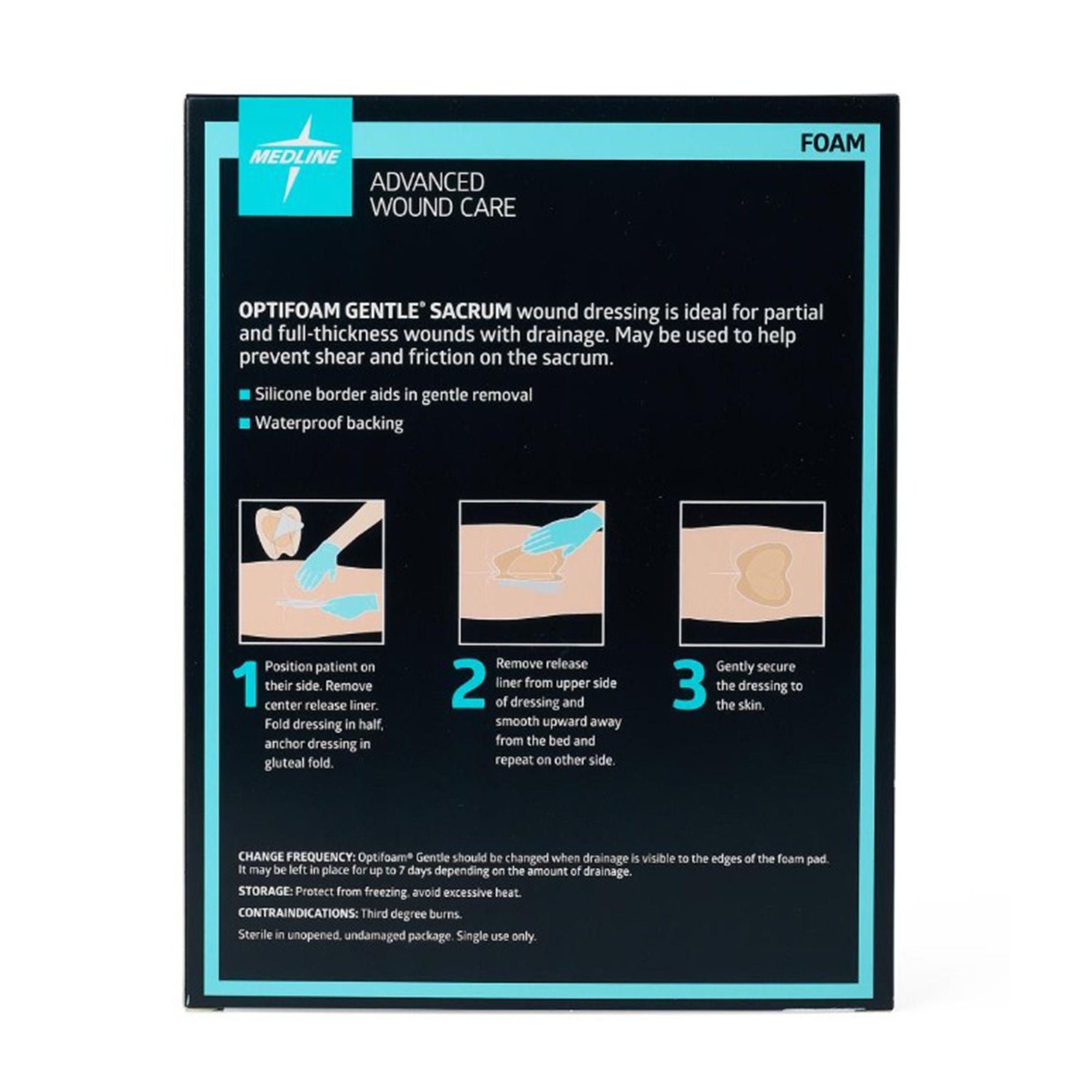Medline - MSC2077EP Optifoam® Gentle Silicone Foam Dressing