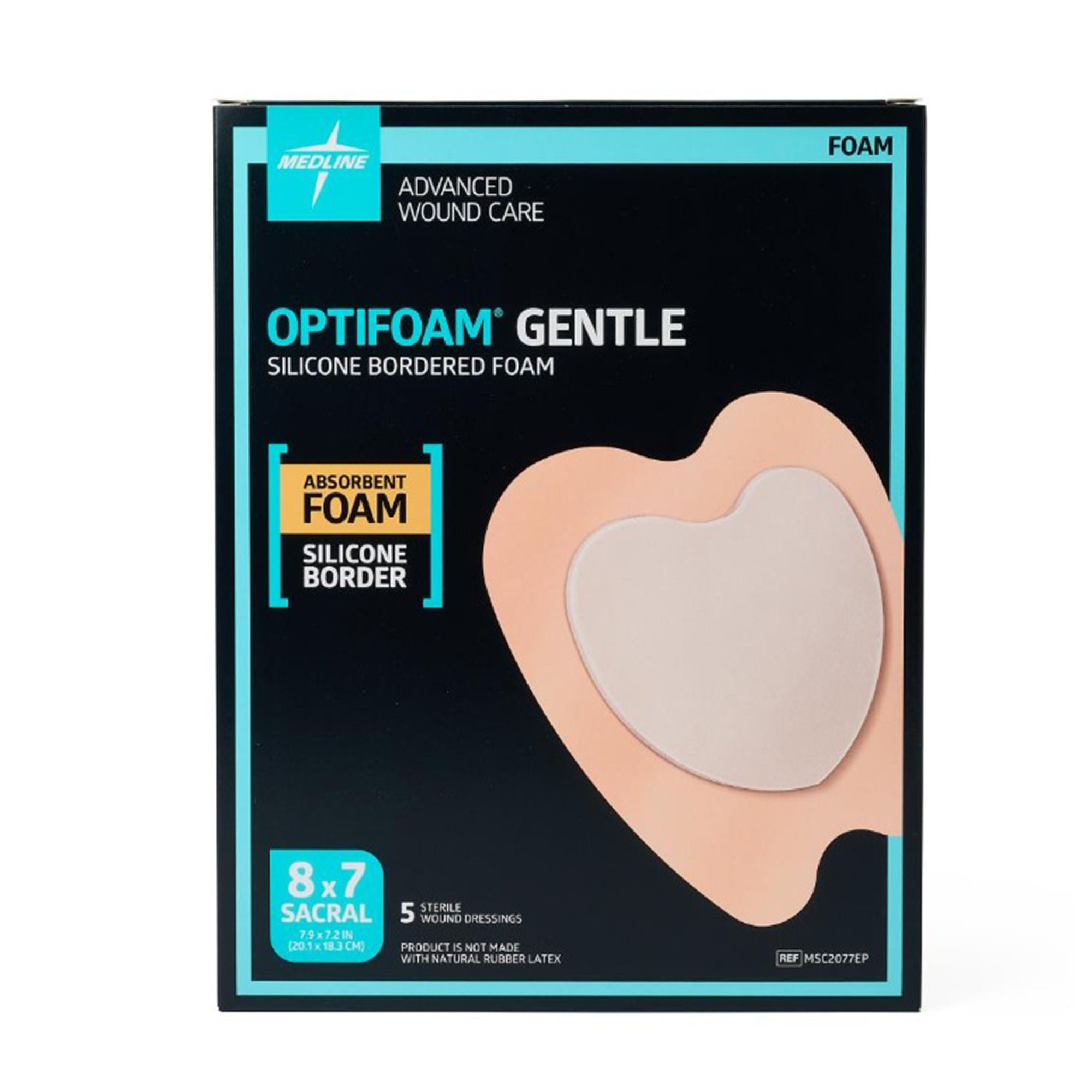Medline - MSC2077EP Optifoam® Gentle Silicone Foam Dressing