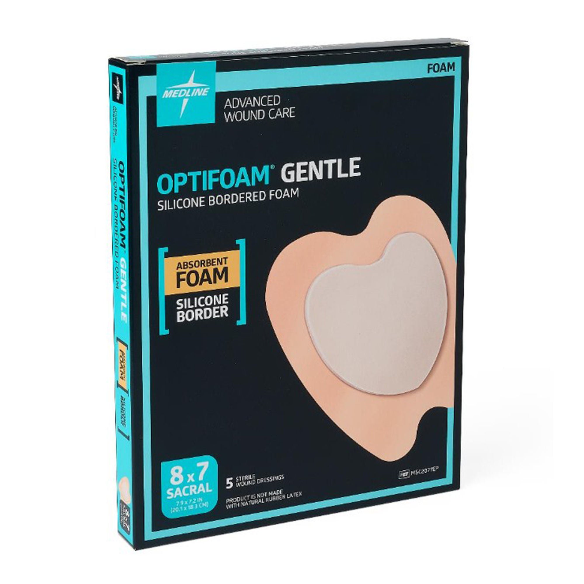 Medline - MSC2077EP Optifoam® Gentle Silicone Foam Dressing