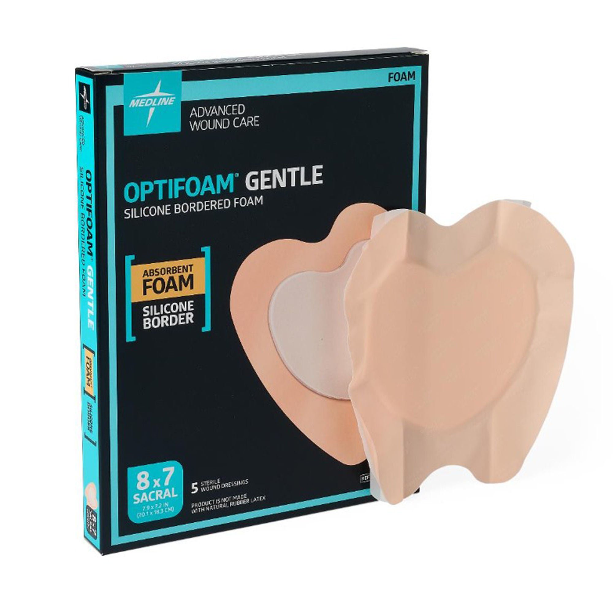 Medline - MSC2077EP Optifoam® Gentle Silicone Foam Dressing