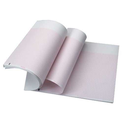 Welch Allyn - 105353 Recording Chart Paper Welch Allyn® Z-Fold Red Grid