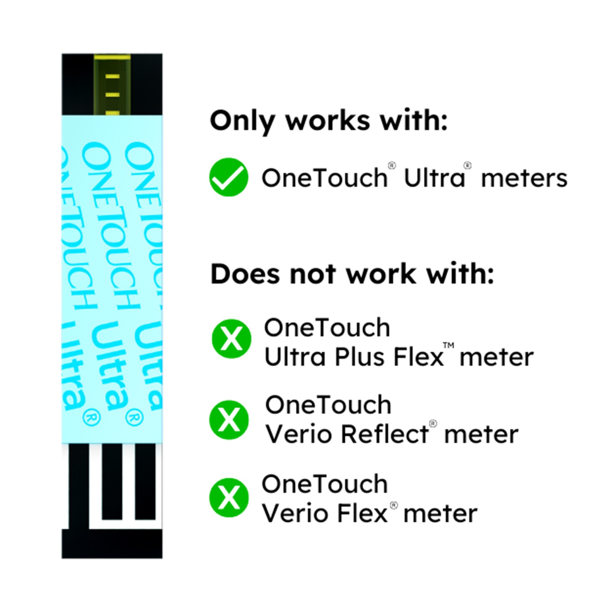LifeScan 022896 - OneTouch® Ultra® Blue Blood Glucose Test Strip - 50/Box, 1200/Case