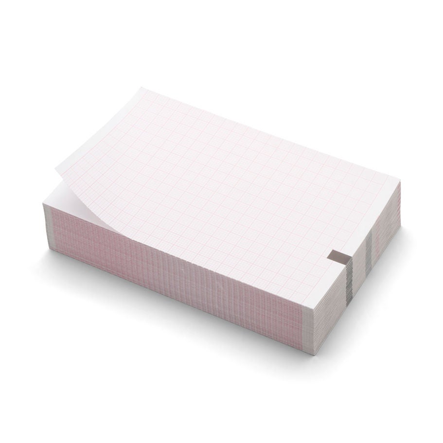 Welch Allyn - 406021 Recording Chart Paper Welch Allyn® Z-Fold Red Grid