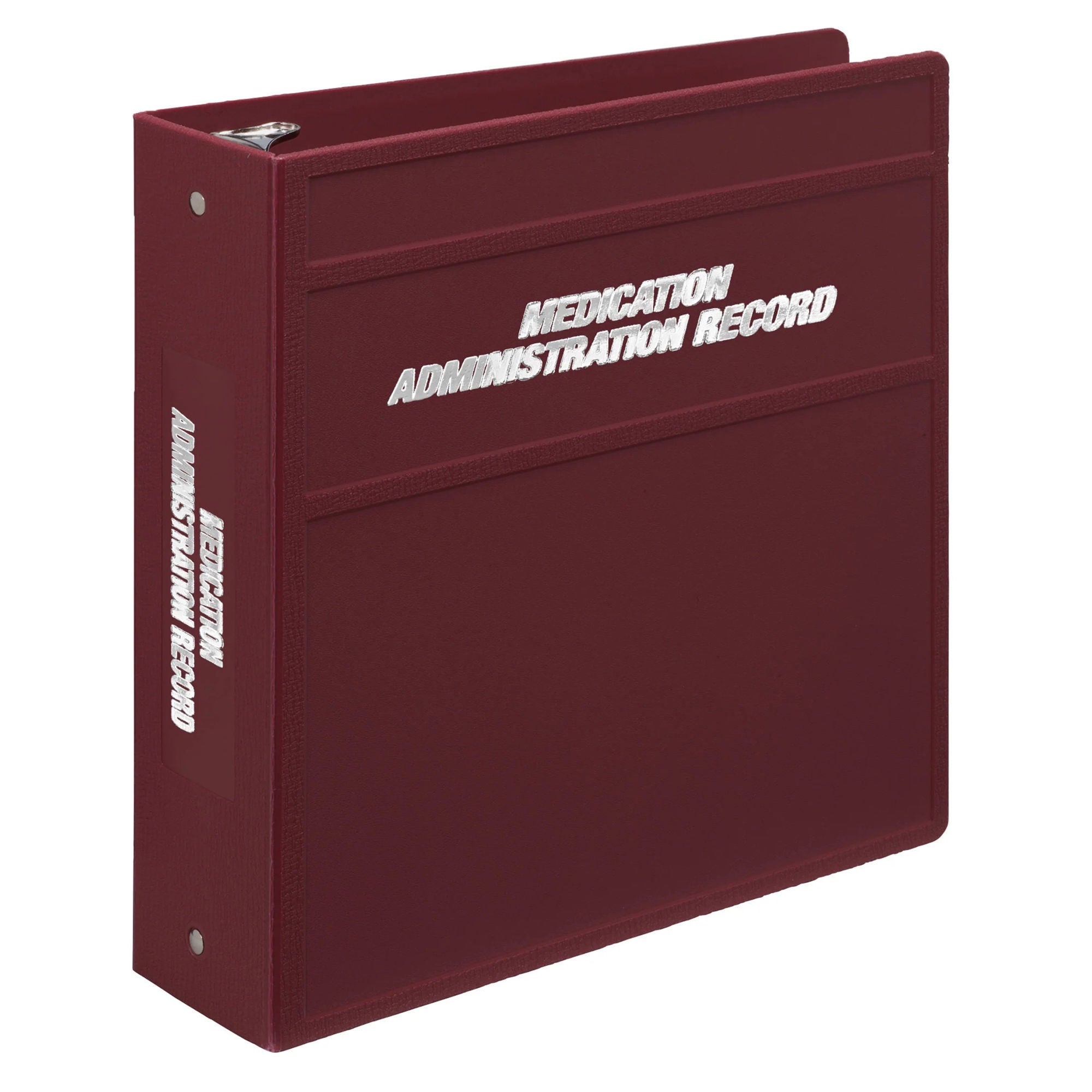 Carstens - 1791-3R Binder Carstens® 3 Ring Burgundy / Silver 400 Sheets Side Opening