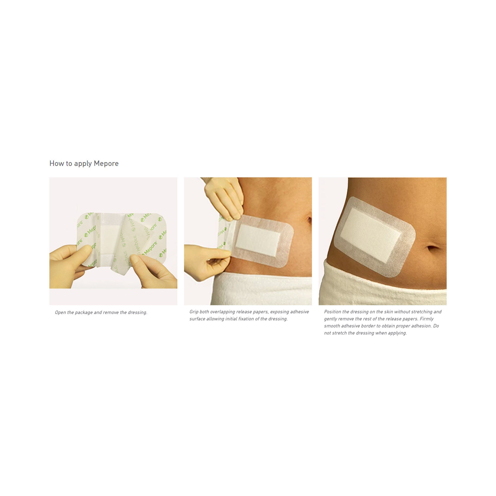 Molnlycke - 671300 Composite Dressing Mepore® 3-3/5 X 12 Inch Rectangle Sterile