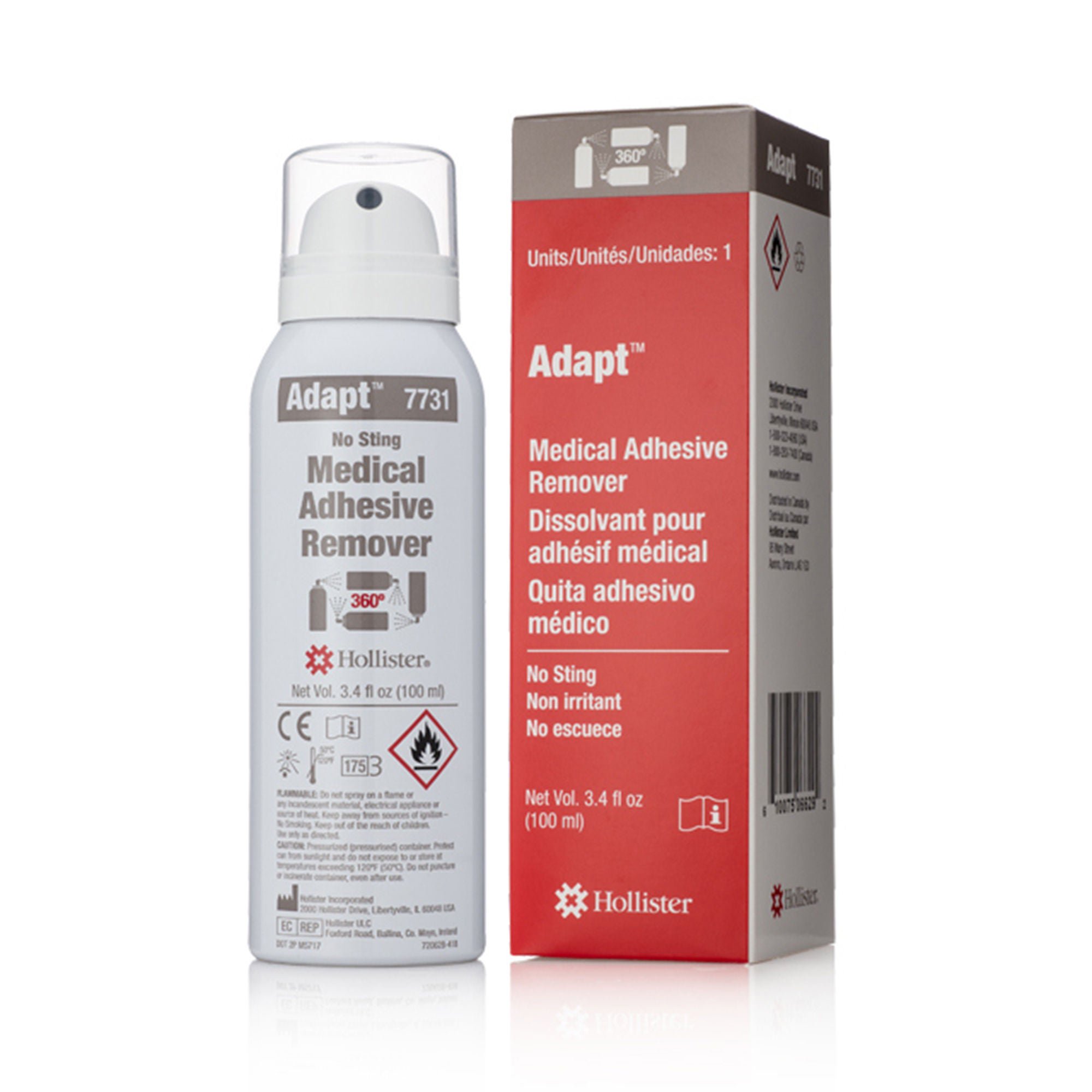 Hollister - 7731 Adapt Adhesive Remover, 3.4-ounce Spray Can