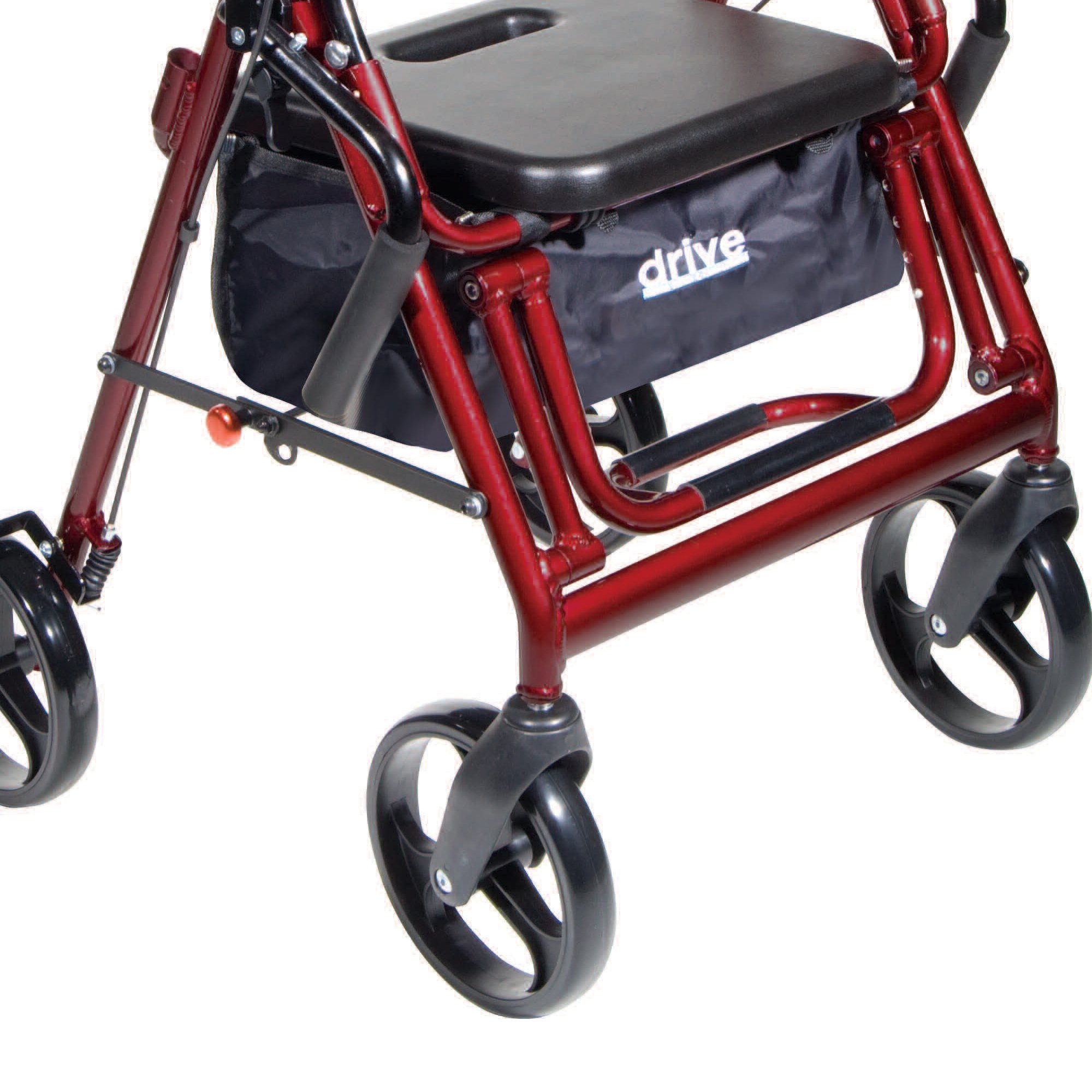Drive DeVilbiss Healthcare 795BU - drive™ Duet Four-Wheel Rollator, Burgundy - 1/Each