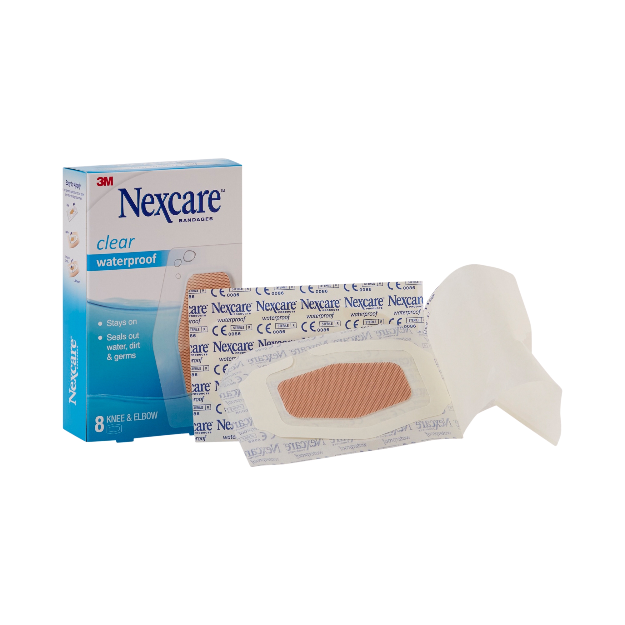 3M Company - 581-08 Nexcare™ Waterproof Knee / Elbow Sheer Adhesive Strip