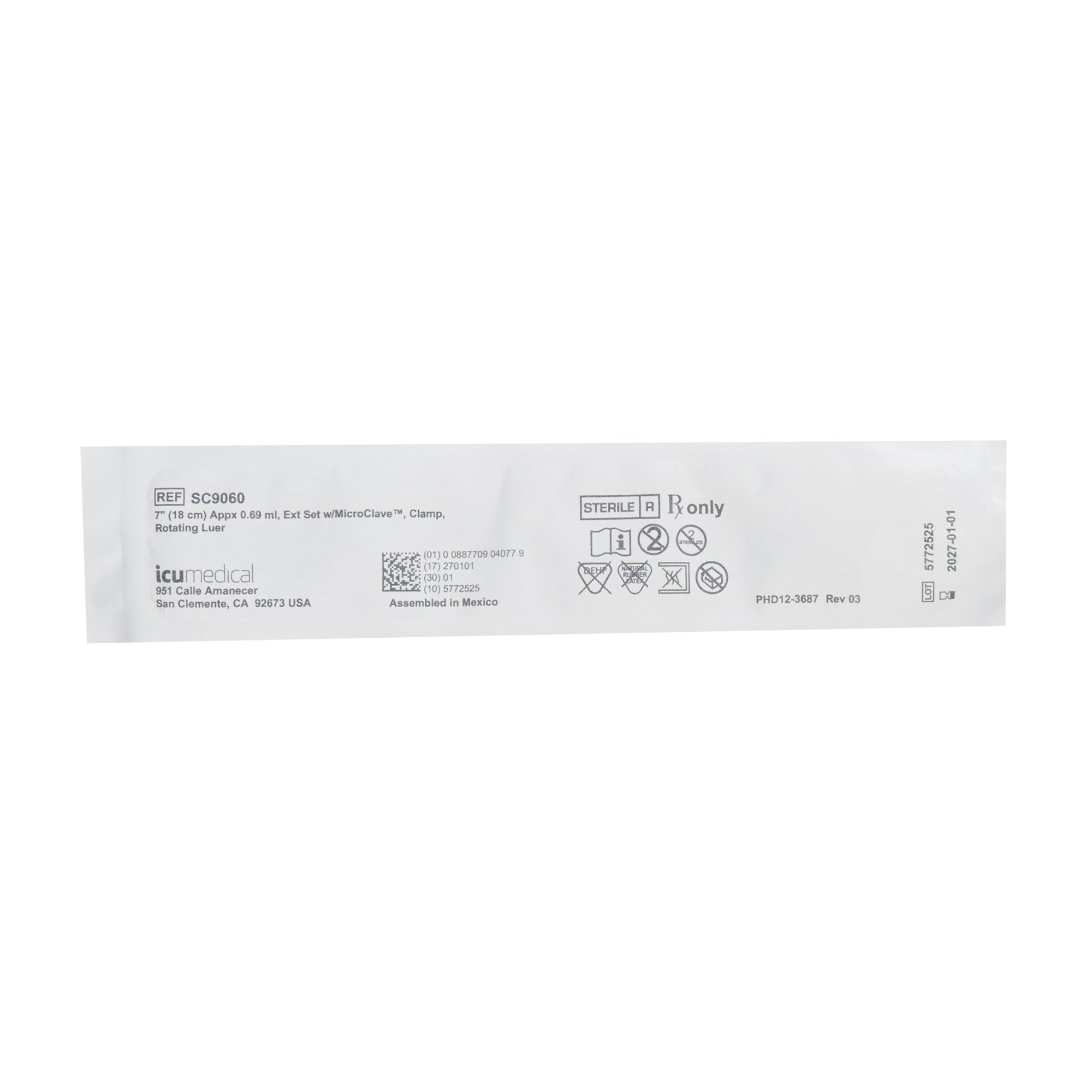ICU Medical SC9060 - Bravo 24® Extension Set - 1/Each, 50/Case