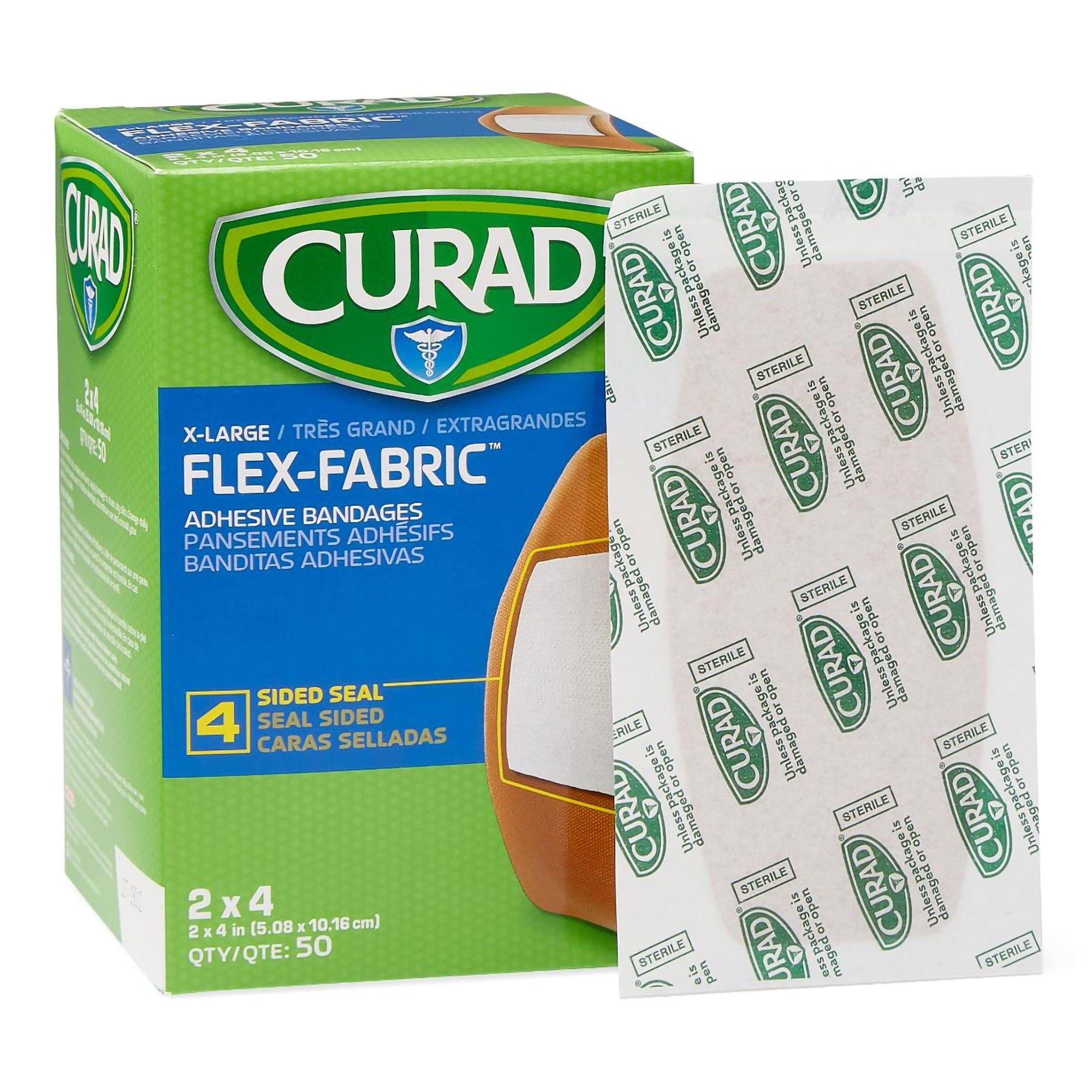 Medline - NON25524 Curad® Flex-Fabric Tan Adhesive Strip