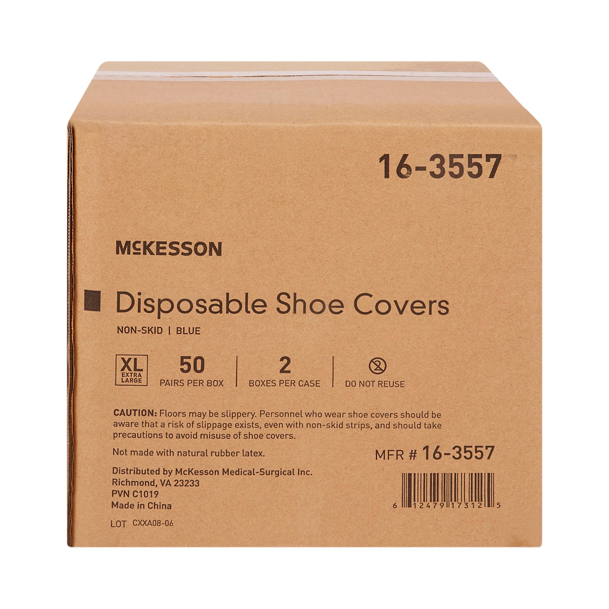 McKesson Brand 16-3557 - McKesson Shoe Covers, Nonskid Sole, Blue, X-Large - 50/Box, 100/Case