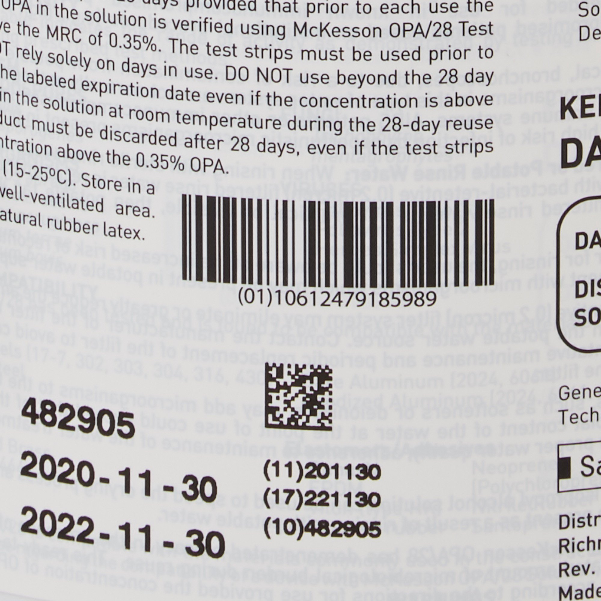 McKesson Brand - 73-OPA28 McKesson OPA High Level Disinfectant