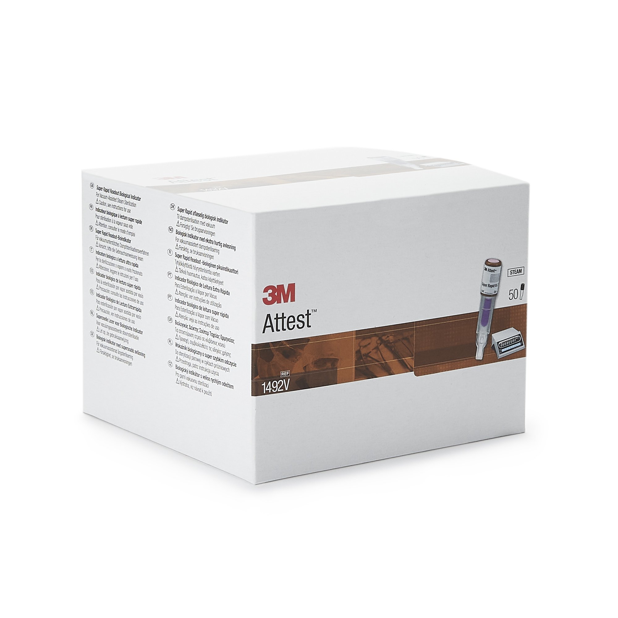 Solventum Corporation 1492V - 3M™ Attest™ Super Rapid Readout Sterilization Biological Indicator Vial - 50/Box, 200/Case