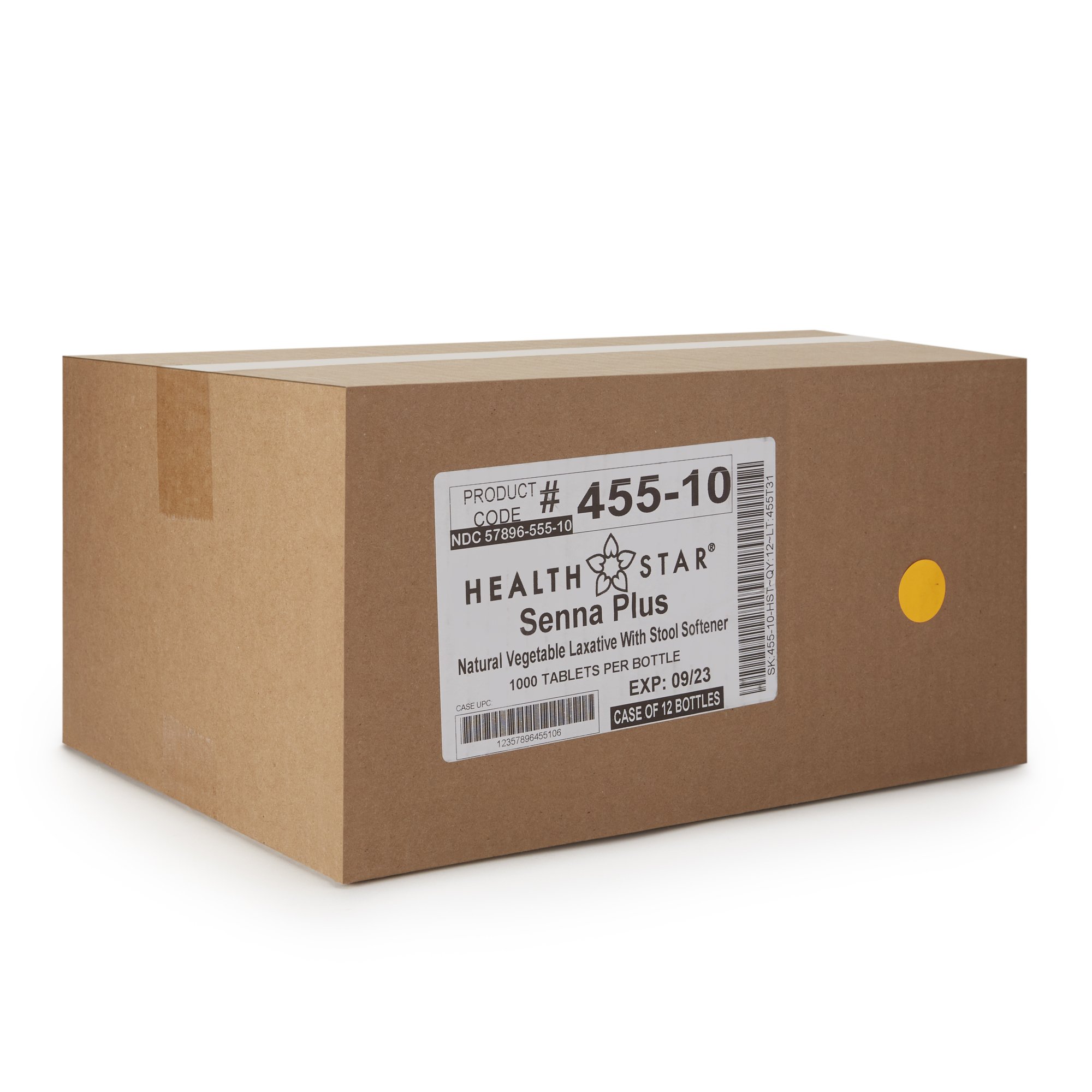 Geri-Care 455-10-HST - Geri-Care® Senna Plus Docusate Sodium / Sennosides Stool Softener - 1/Bottle, 12/Case