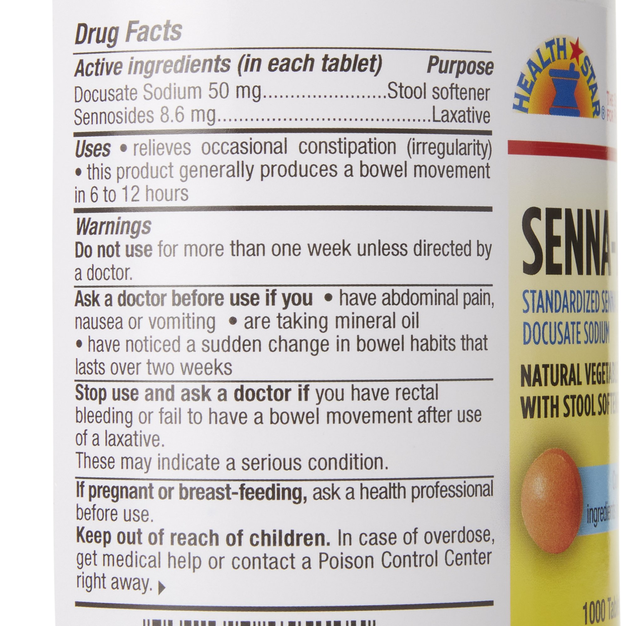 Geri-Care - 455-10-HST Geri-Care® Senna Plus Docusate Sodium / Sennosides Stool Softener