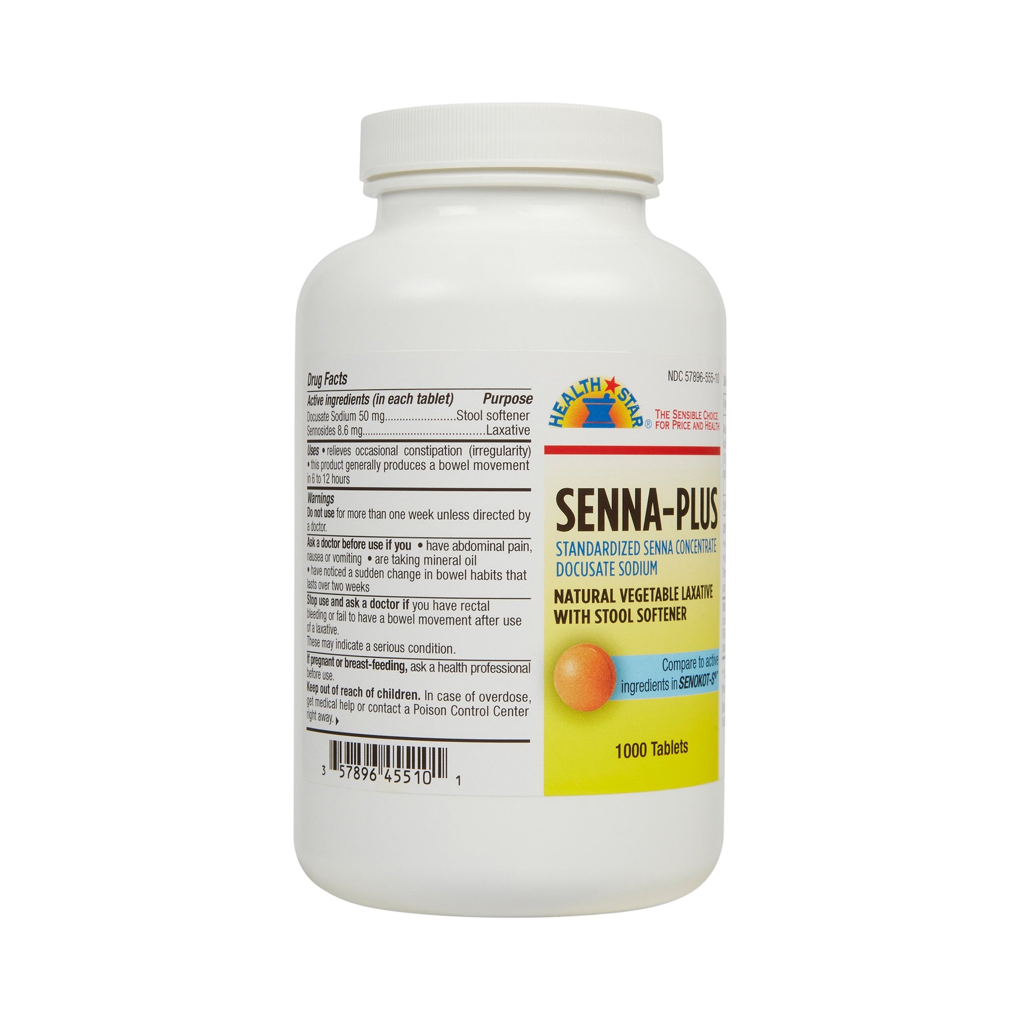 Geri-Care - 455-10-HST Geri-Care® Senna Plus Docusate Sodium / Sennosides Stool Softener