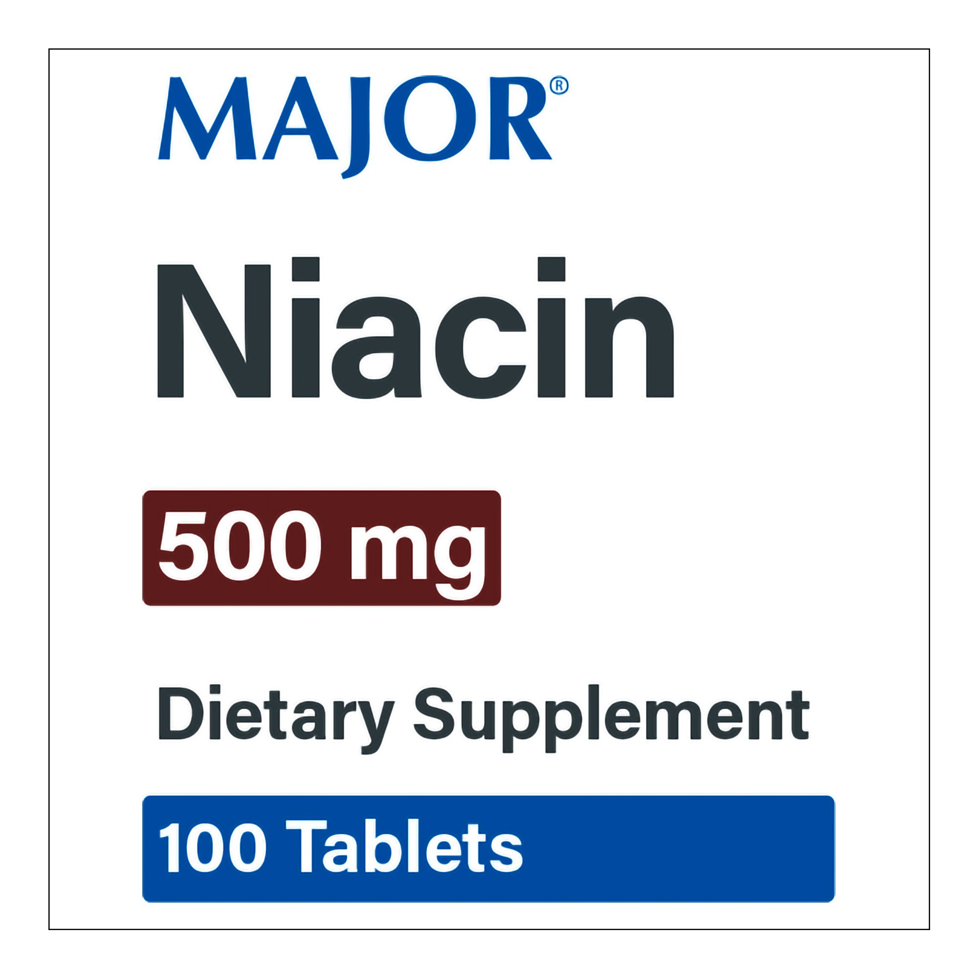 Major Pharmaceuticals 00904227260 - Major® Vitamin B-3 Dietary Supplement - 1/Bottle