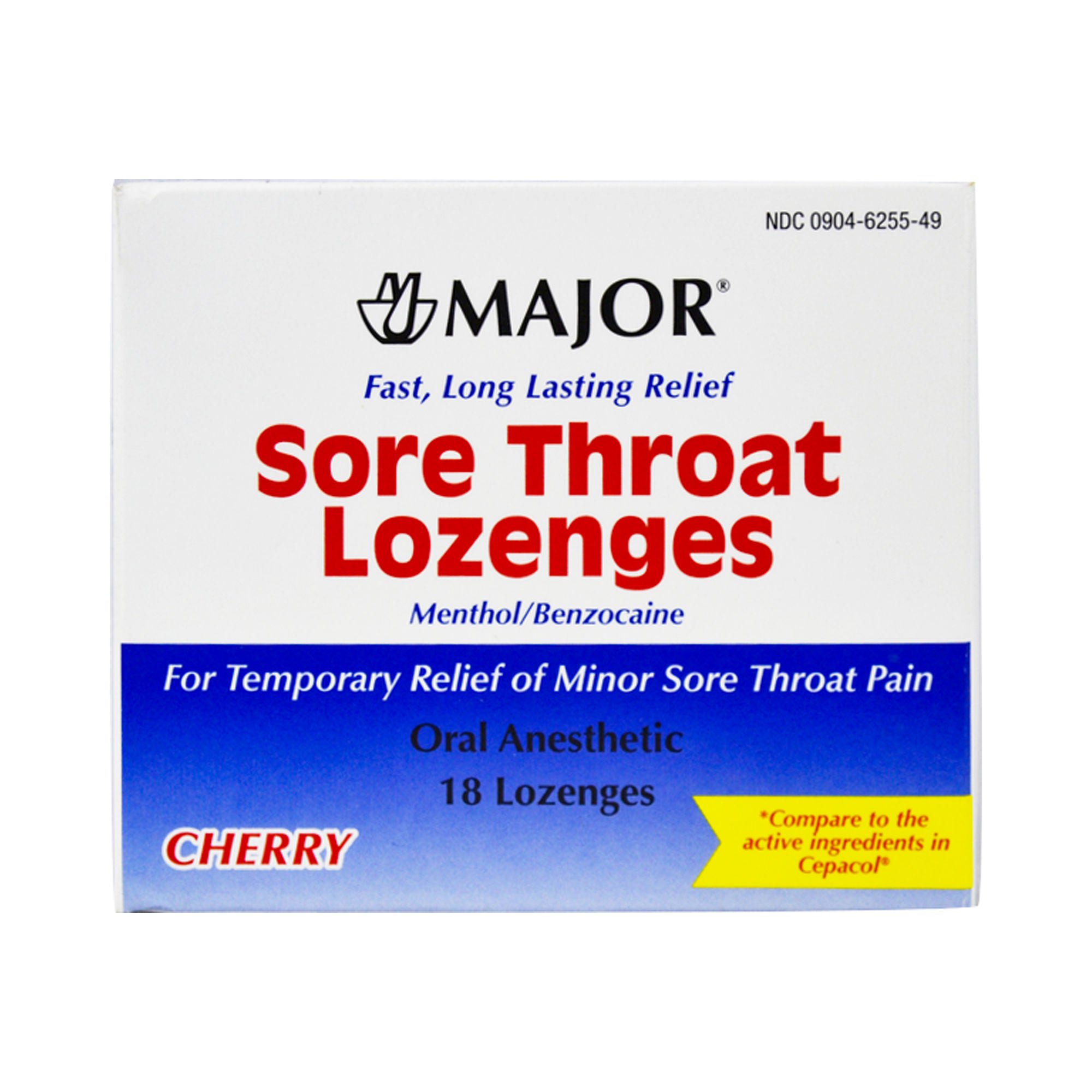 Major Pharmaceuticals - 00904625549 Major® Benzocaine / Menthol Sore Throat Relief