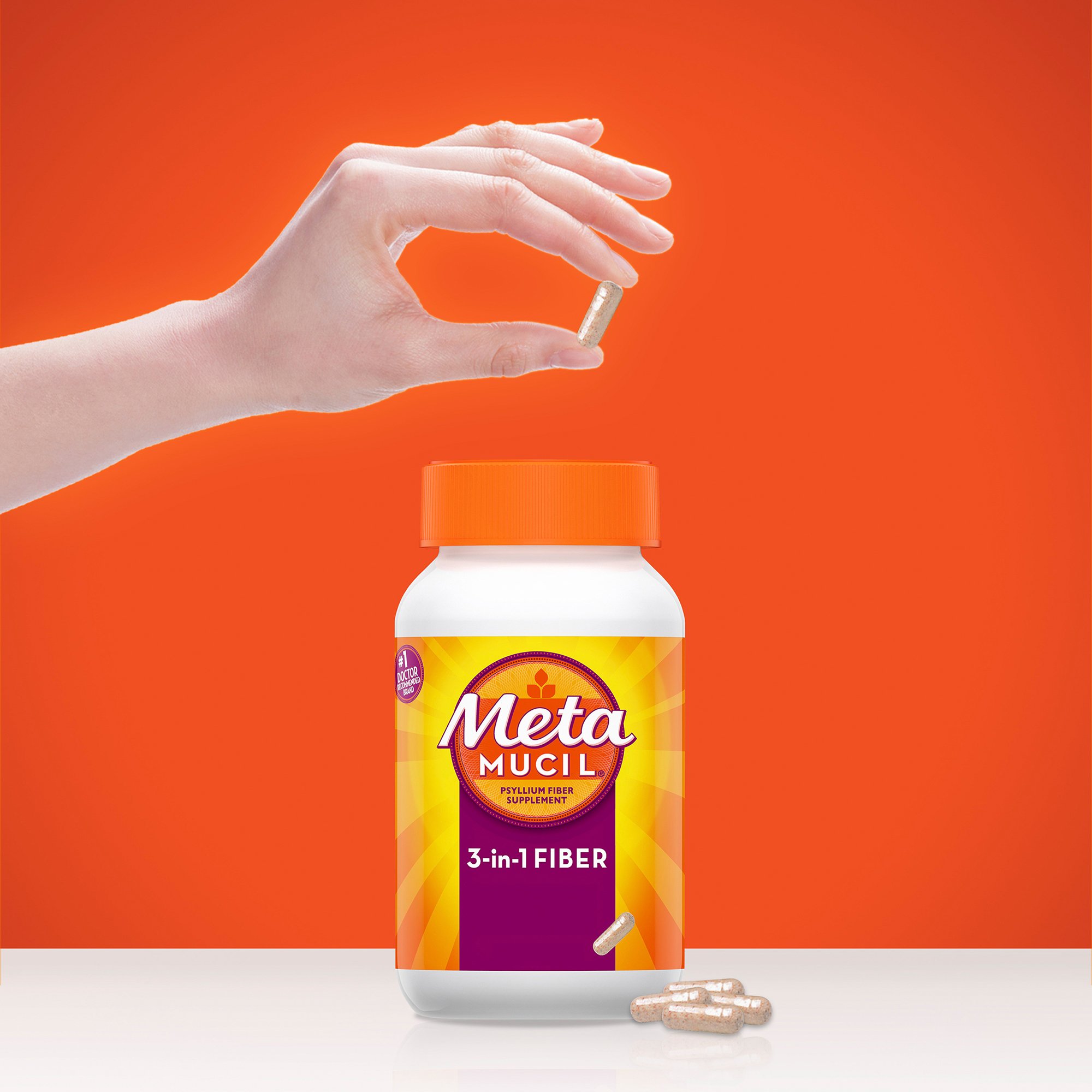 Procter & Gamble 37000040511 - Metamucil® 3-in-1 Fiber Capsules - 1/Bottle