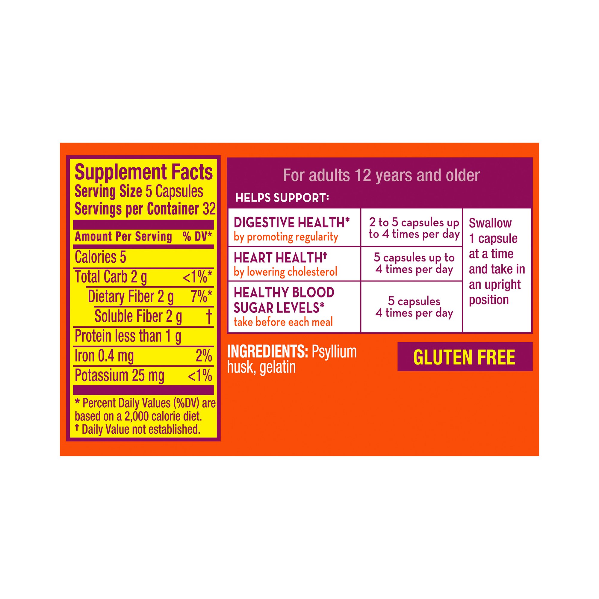 Procter & Gamble 37000040511 - Metamucil® 3-in-1 Fiber Capsules - 1/Bottle