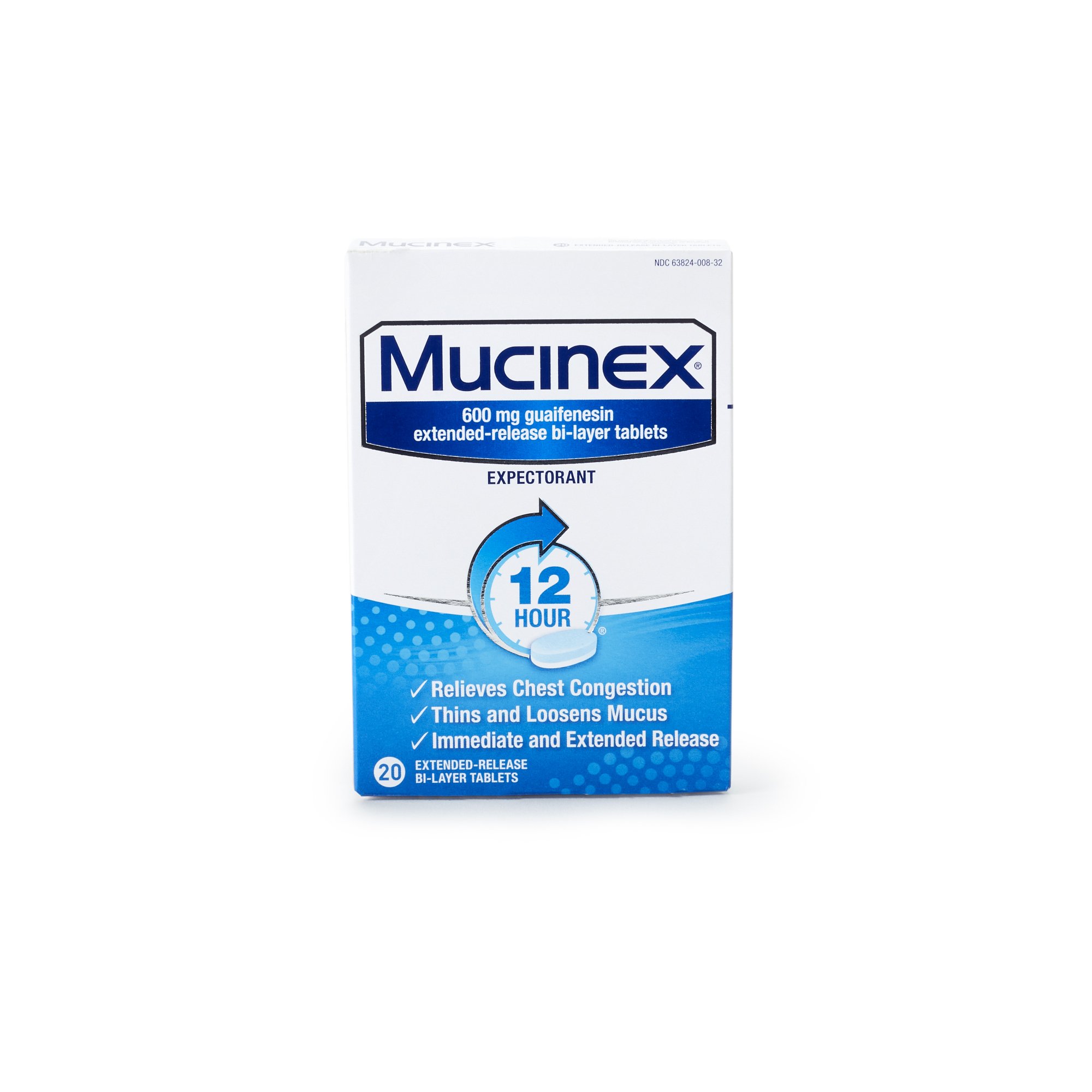 Reckitt Benckiser - 63824000832 Mucinex® Guaifenesin Cold and Cough Relief