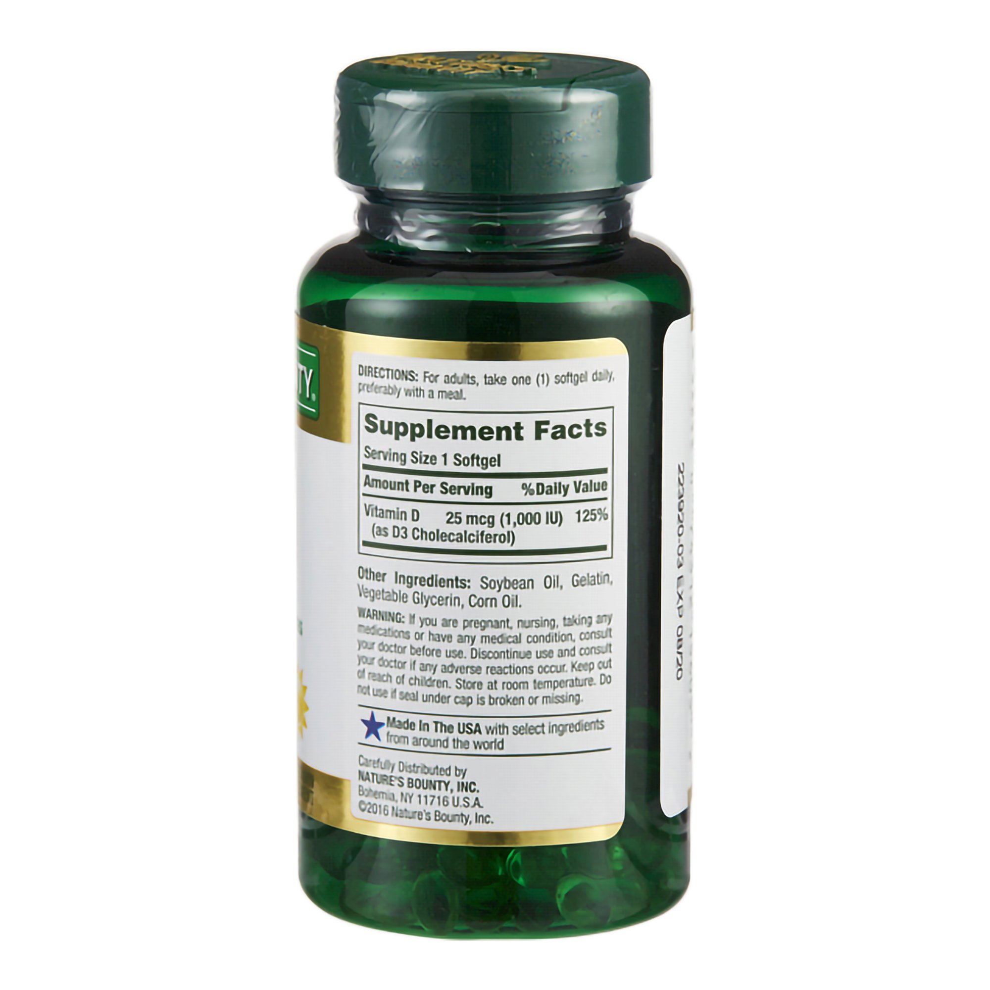 US Nutrition - 07431215605 Nature's Bounty® Vitamin D-3 Supplement