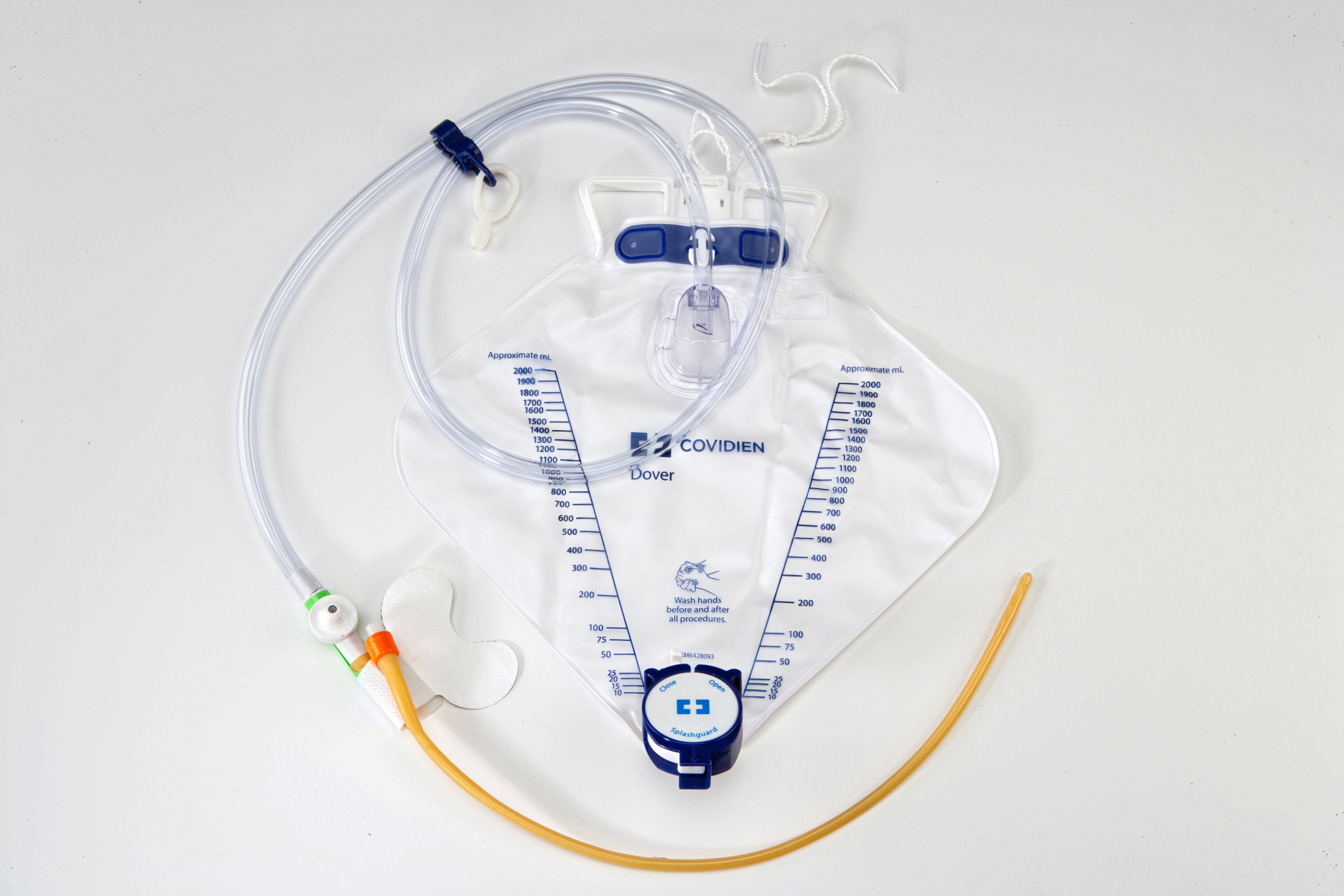 Cardinal PP16ULD - Dover™ Indwelling Catheter Tray, 16 Fr., Foley, Drain Bag - 1/Each, 10/Case