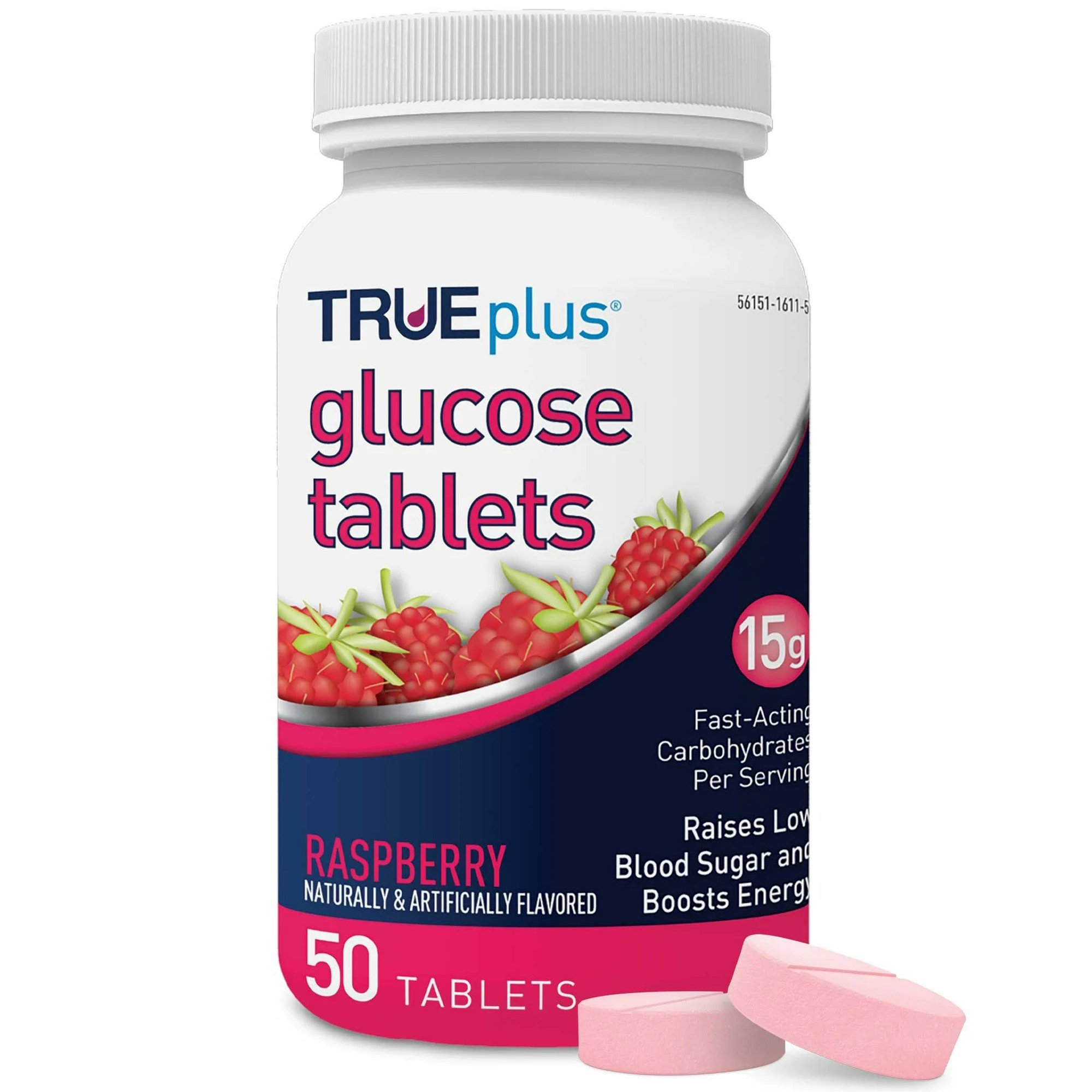Trividia Health Inc - P1H01RS-50 TRUEplus™ Raspberry Glucose Supplement