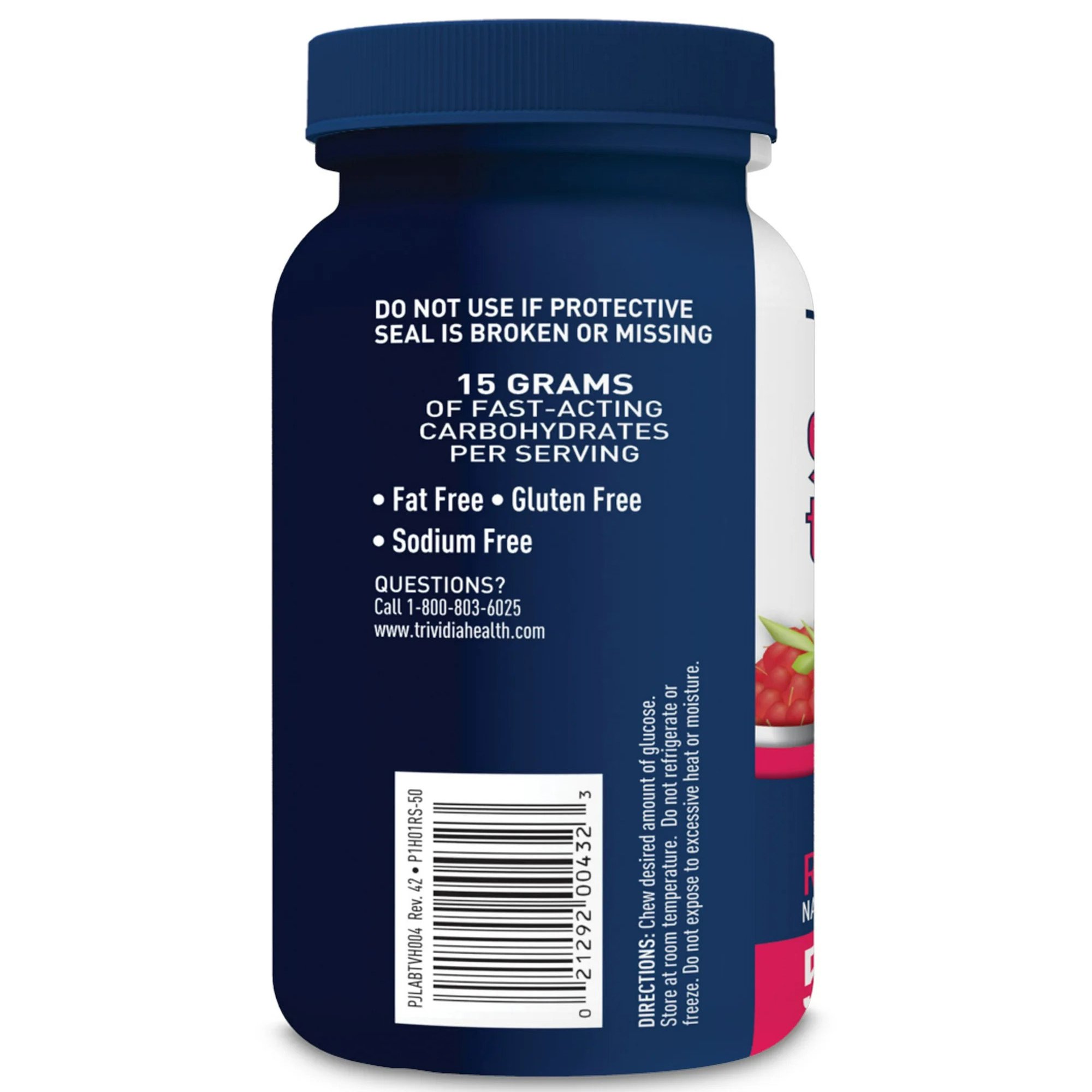 Trividia Health Inc - P1H01RS-50 TRUEplus™ Raspberry Glucose Supplement